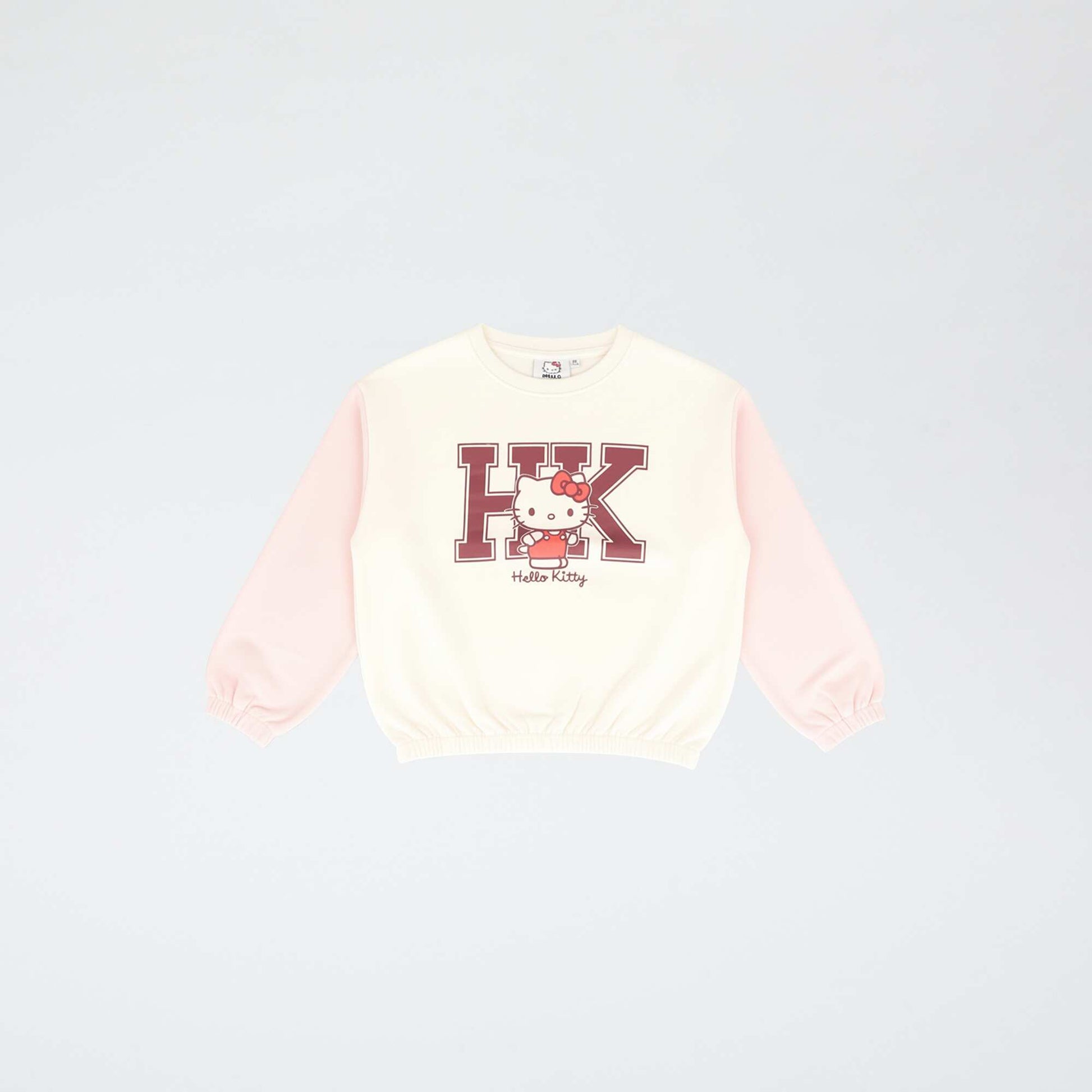 Two-tone \'Hello Kitty\' Sweatshirt WHITE