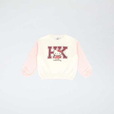 Two-tone \'Hello Kitty\' Sweatshirt WHITE