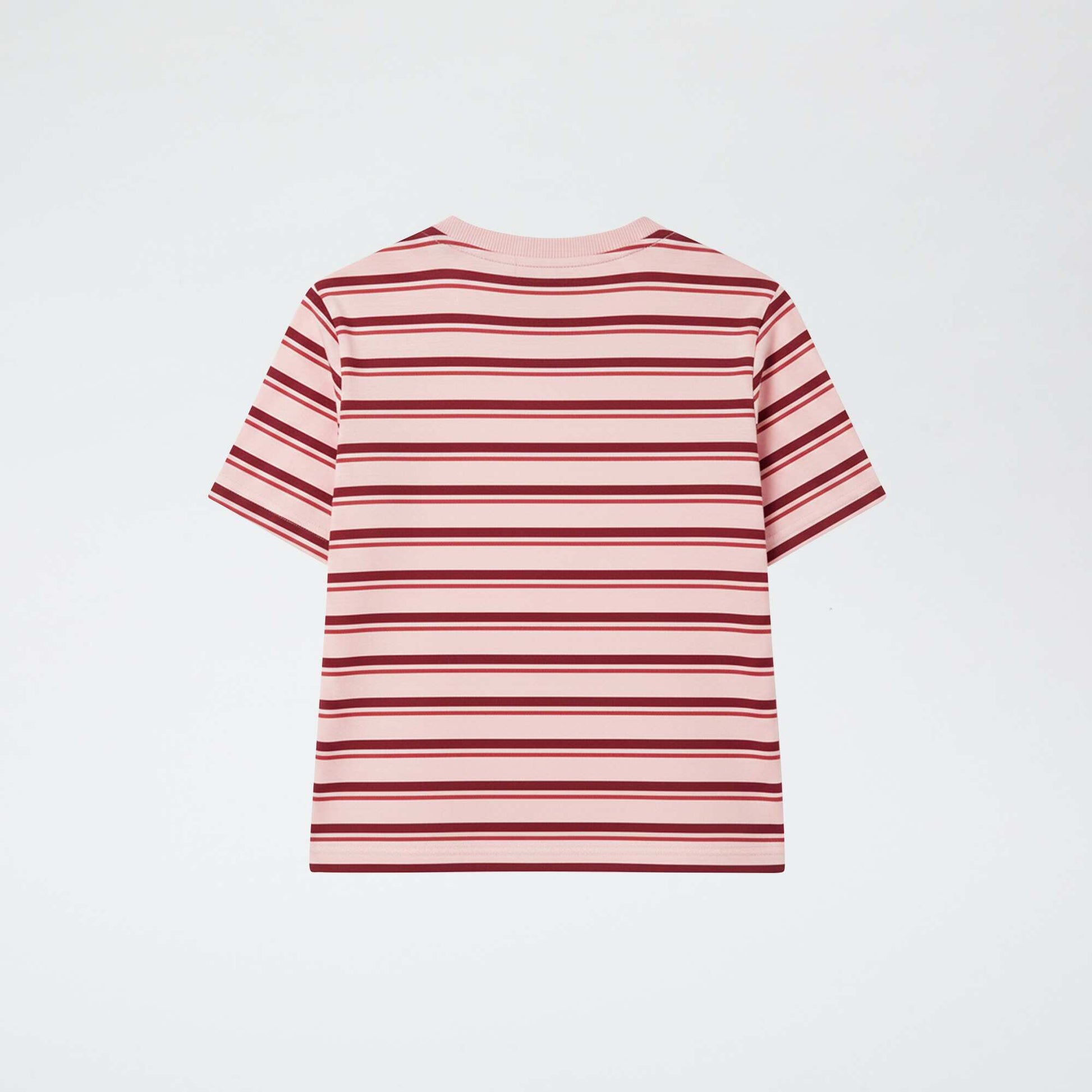 Printed Short-Sleeved Round Neck T-shirt RED