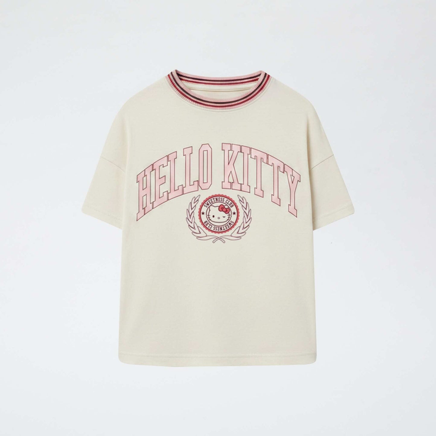 Printed Short-Sleeved Round Neck T-shirt WHITE