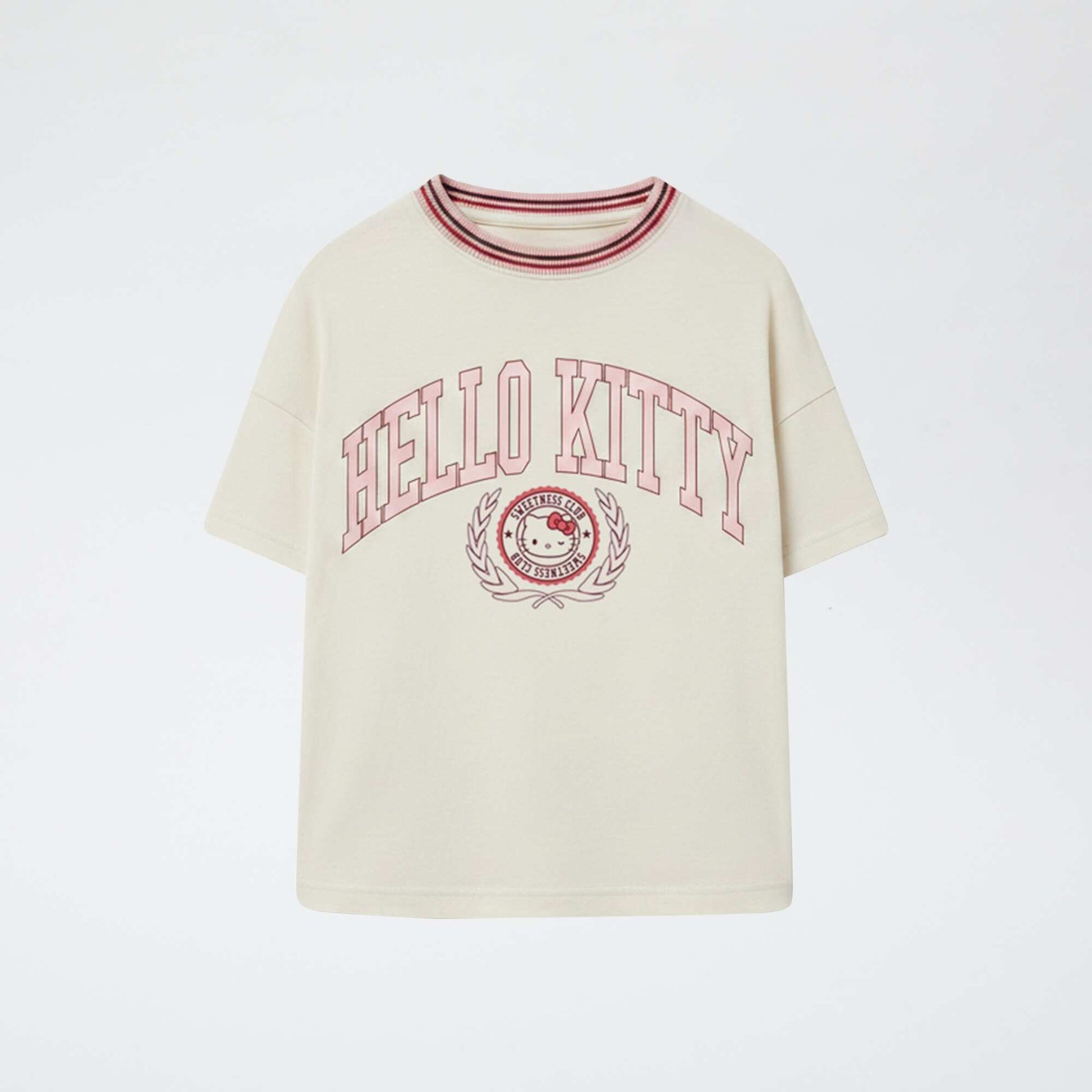 Printed Short-Sleeved Round Neck T-shirt WHITE