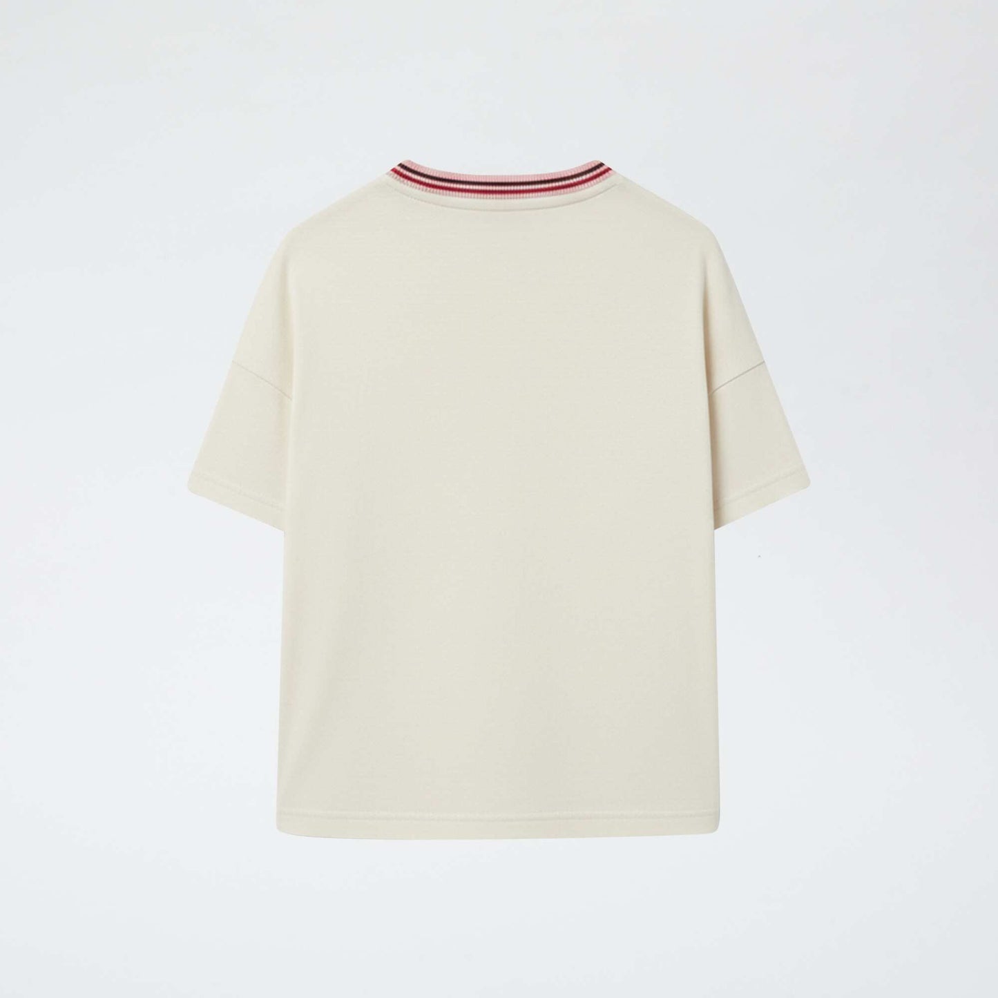 Printed Short-Sleeved Round Neck T-shirt WHITE