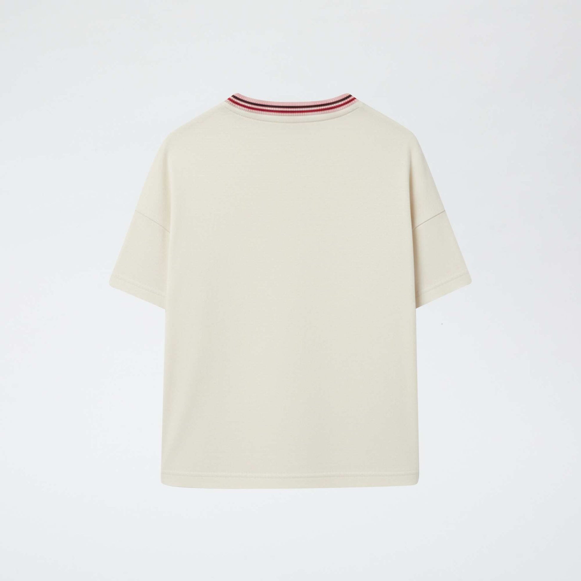 Printed Short-Sleeved Round Neck T-shirt WHITE