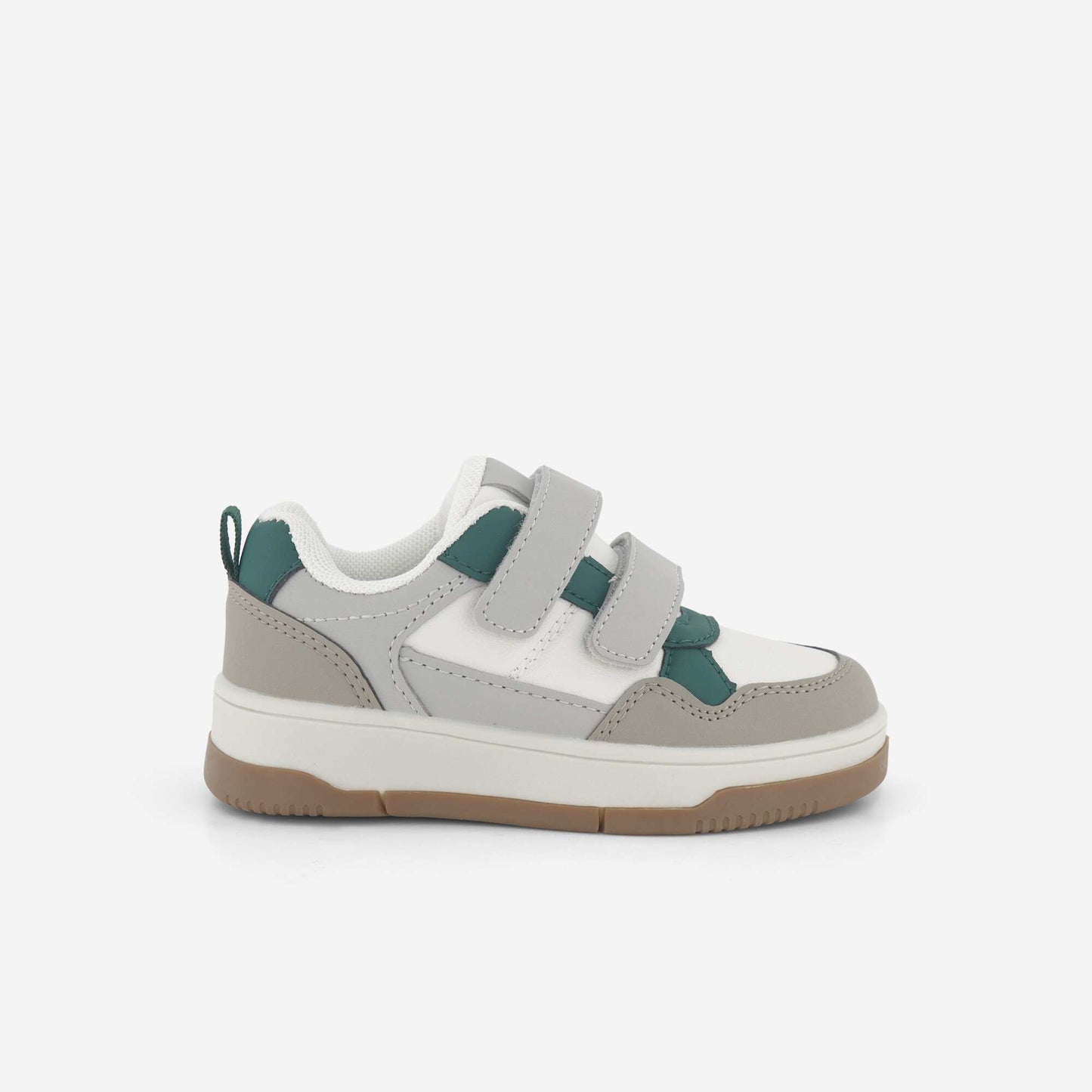 Low-top faux leather sneakers GREY