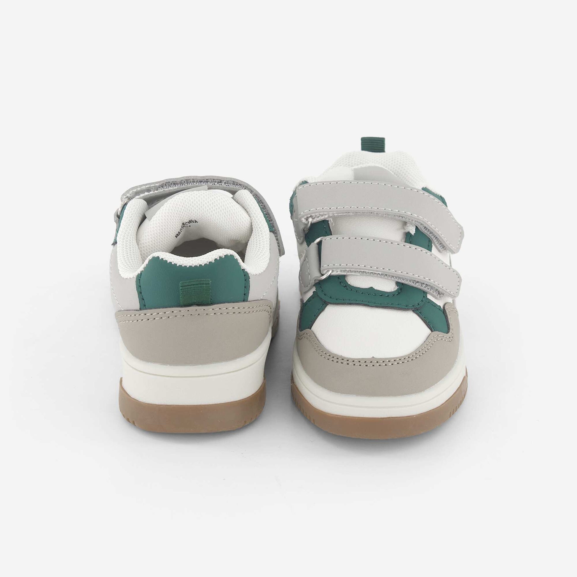 Low-top faux leather sneakers GREY