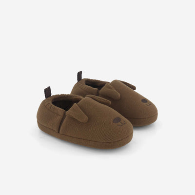 Waffle Knit Slippers BROWN