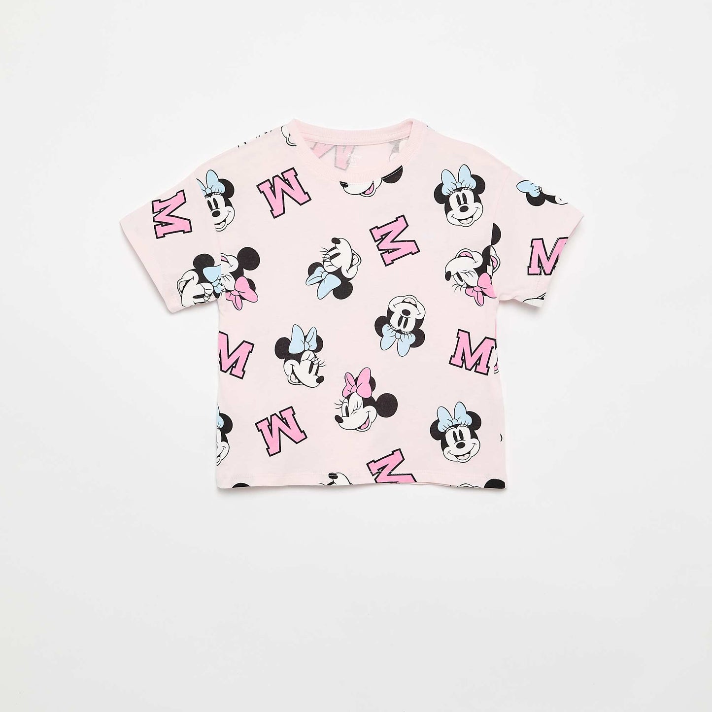 Round neck short sleeve 'Minnie' 'Disney' T-shirt PINK