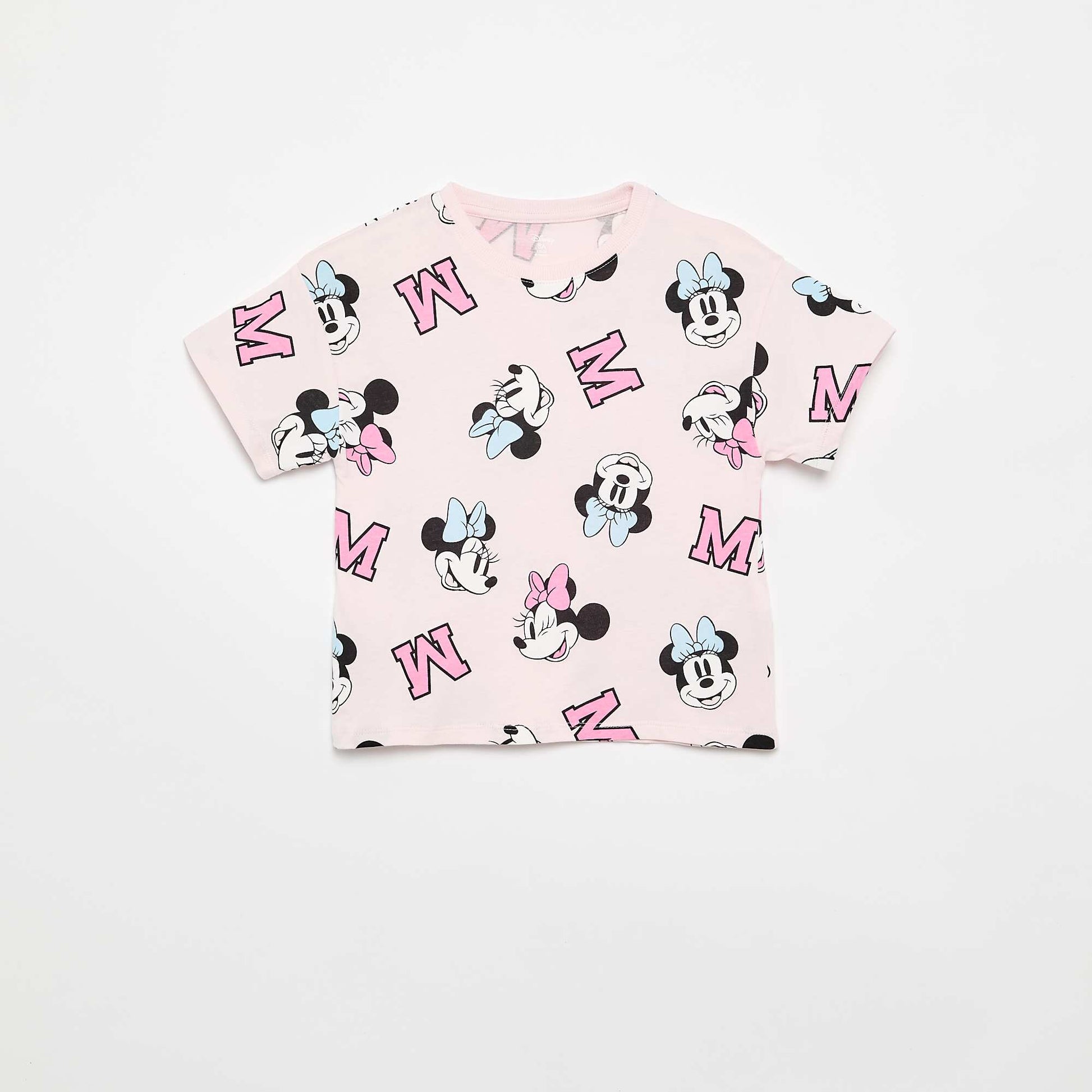 Round neck short sleeve 'Minnie' 'Disney' T-shirt PINK