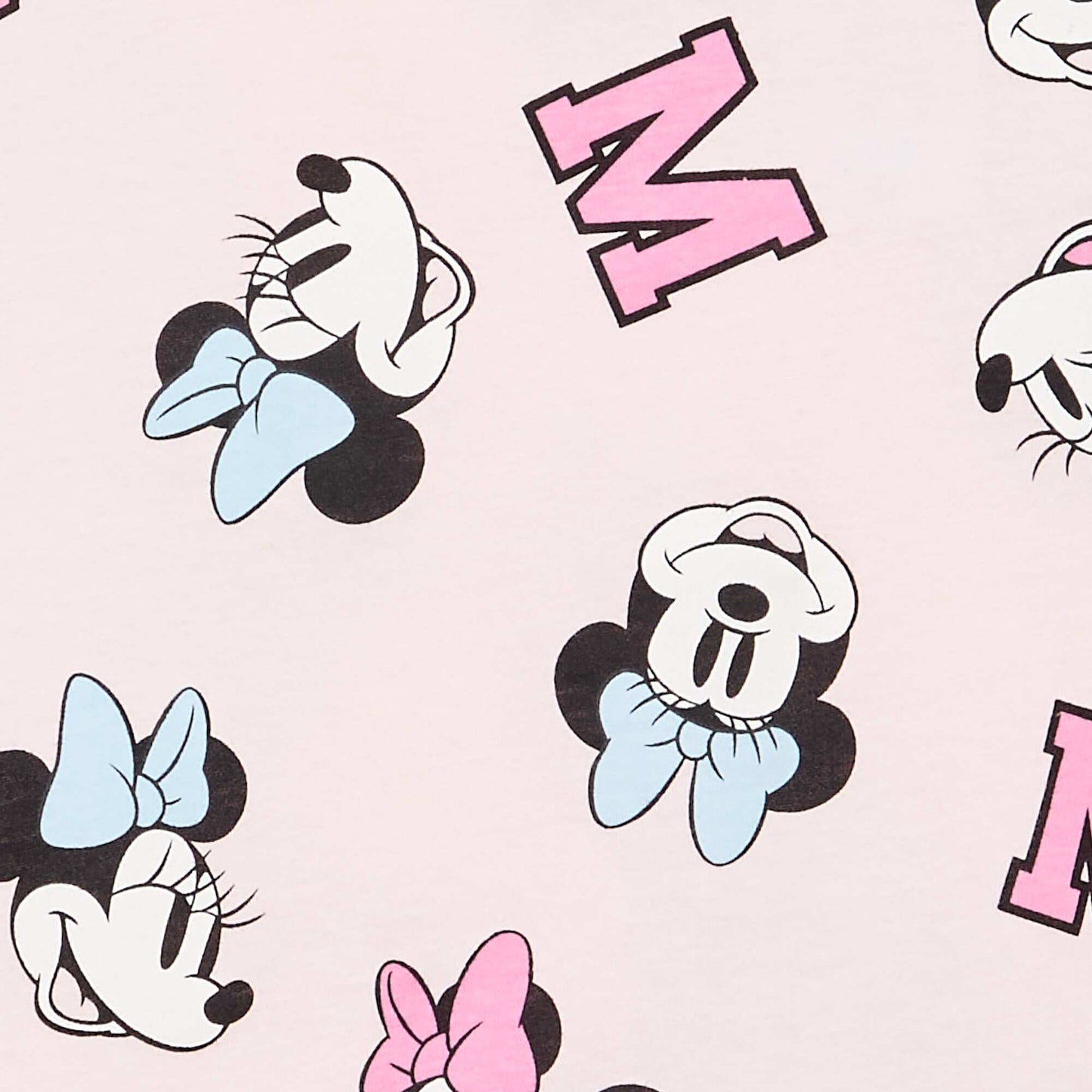 Round neck short sleeve 'Minnie' 'Disney' T-shirt PINK