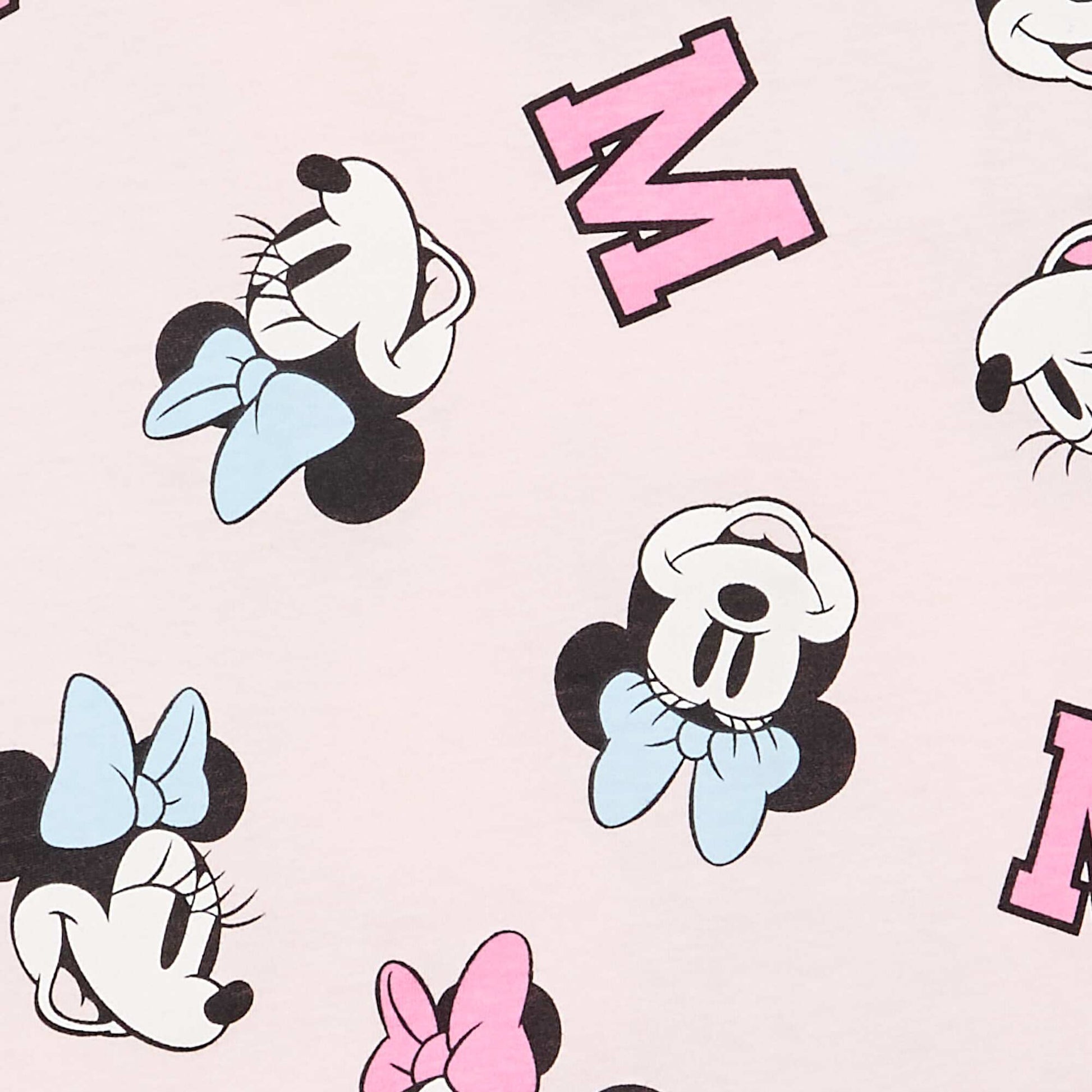 Round neck short sleeve 'Minnie' 'Disney' T-shirt PINK