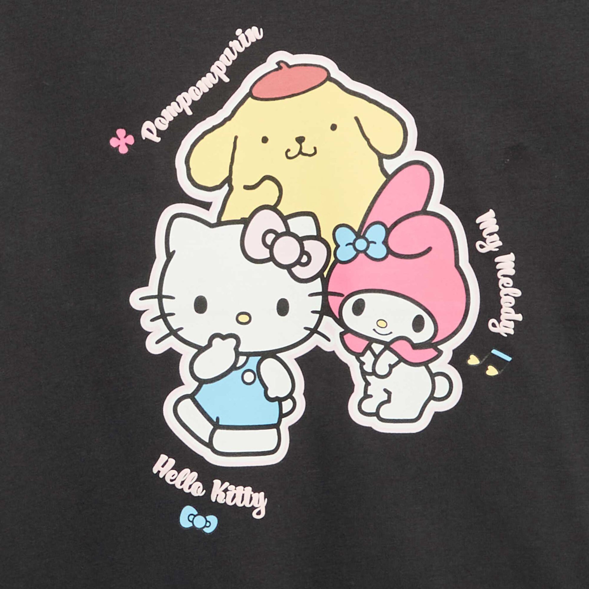 'Hello Kitty' Short-Sleeved T-shirt BLACK