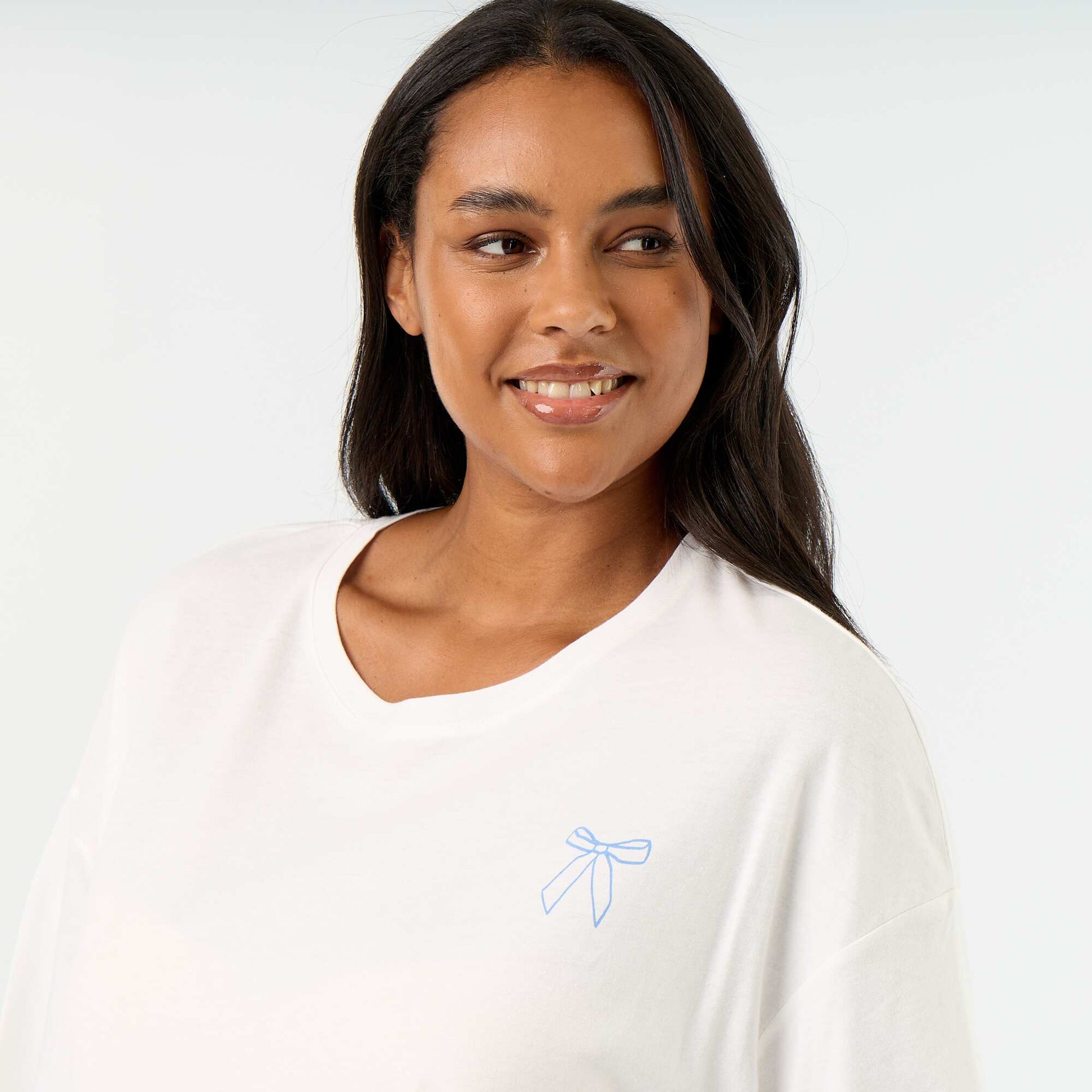 Long striped 2-piece pyjama set BLUE