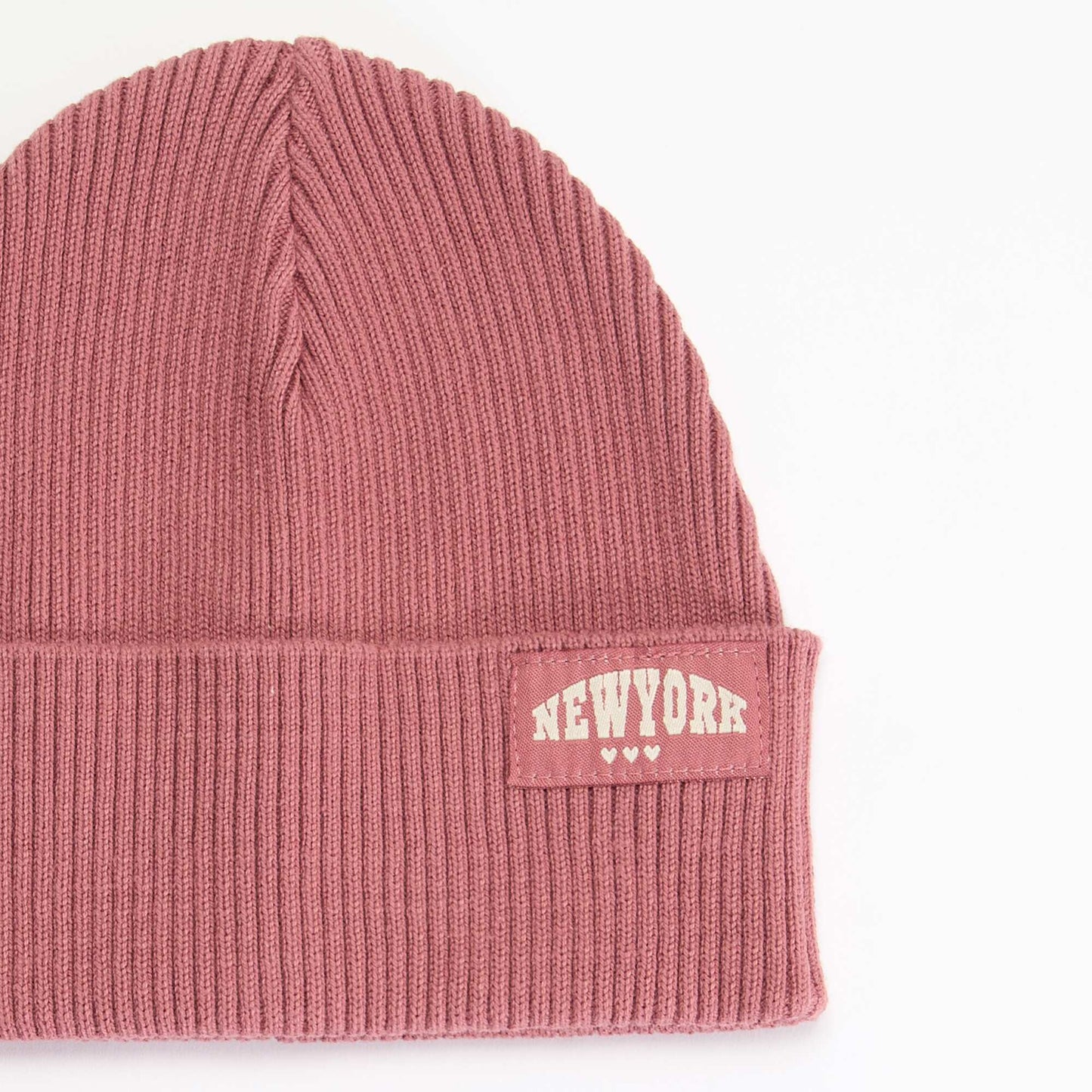Solid Beanie with Cuff PINK