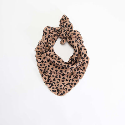 Printed square scarf BEIGE