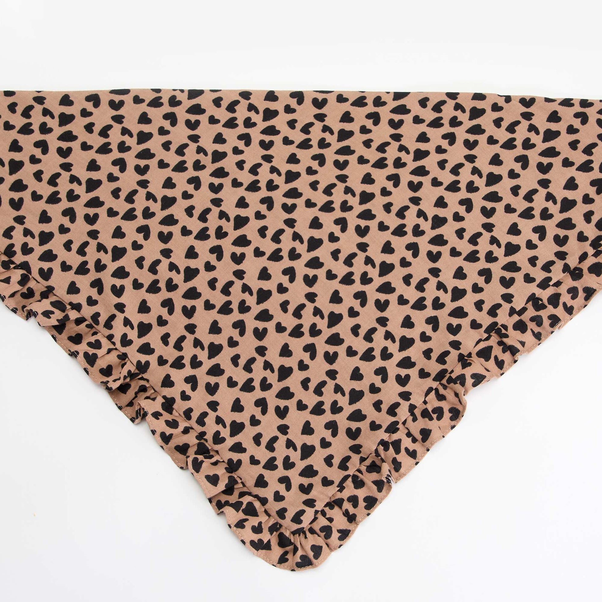 Printed square scarf BEIGE