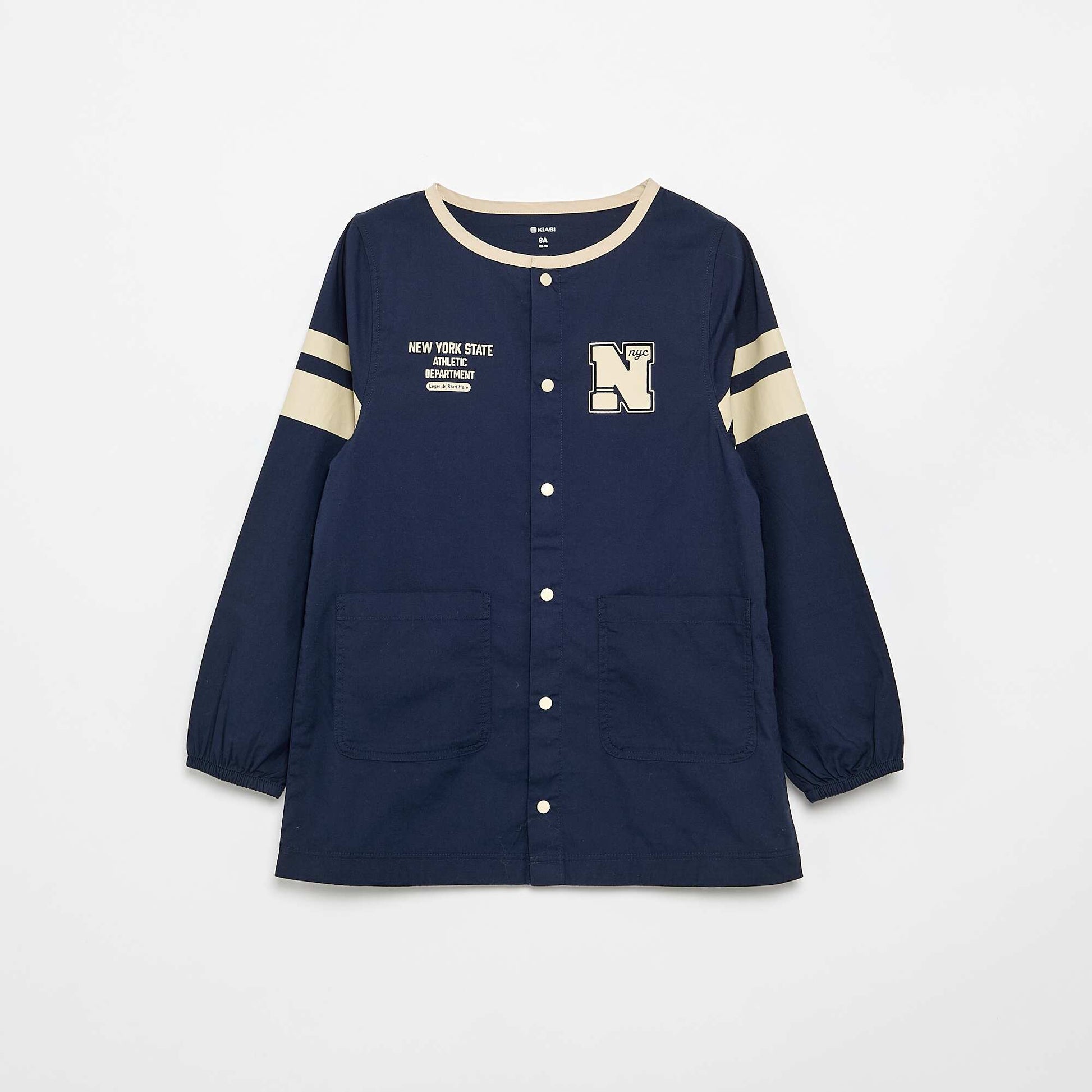Long-sleeved school smock BLUE
