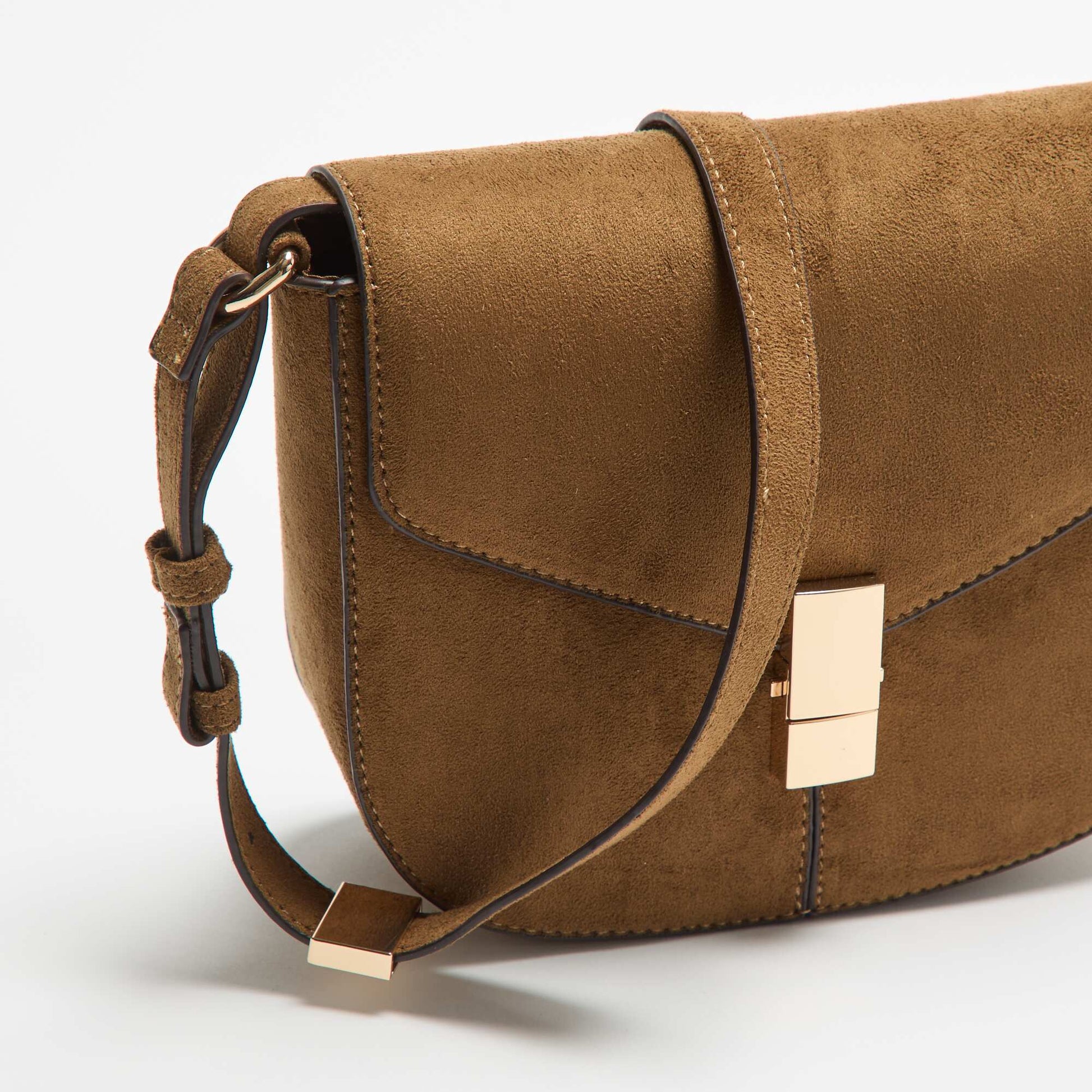 Suedette Handbag KHAKI