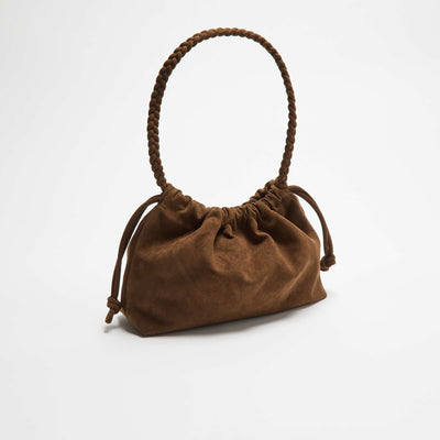 Faux Suede Bucket Bag KHAKI