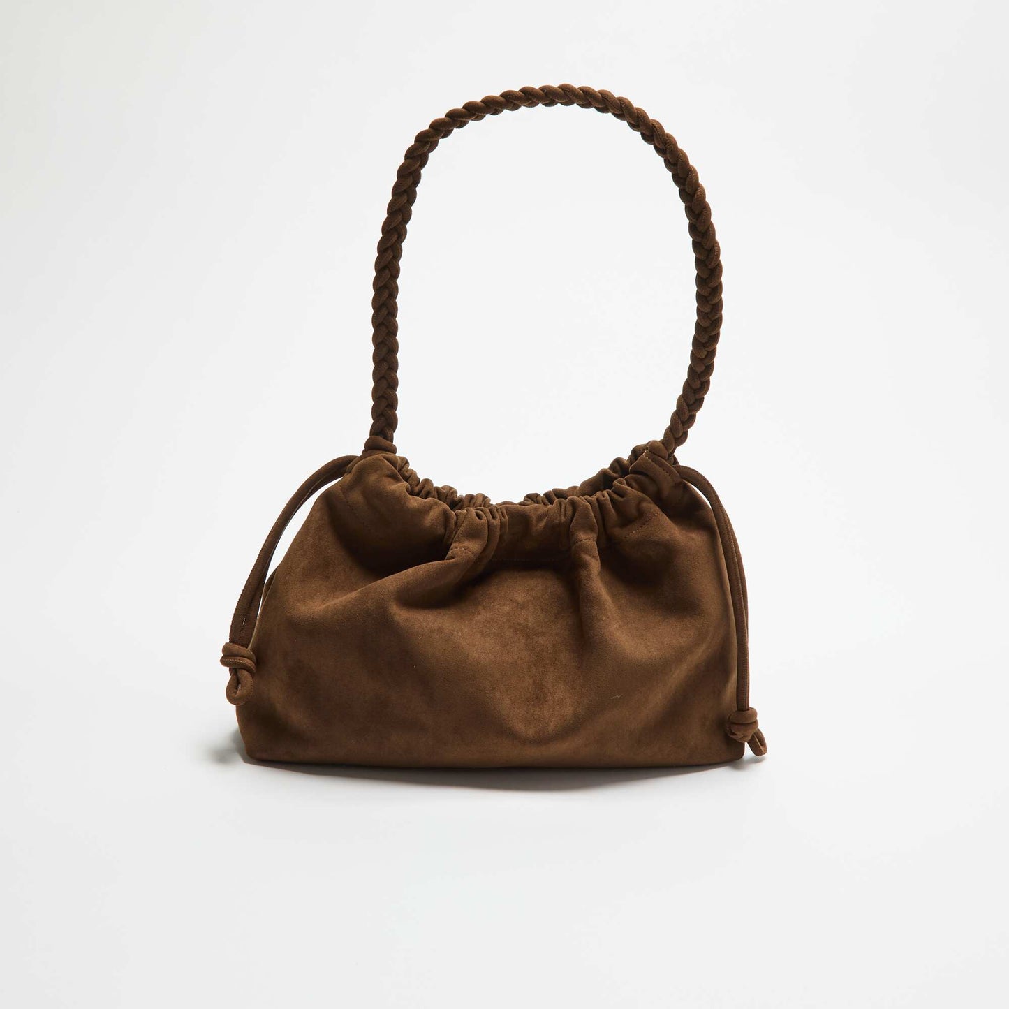 Faux Suede Bucket Bag KHAKI