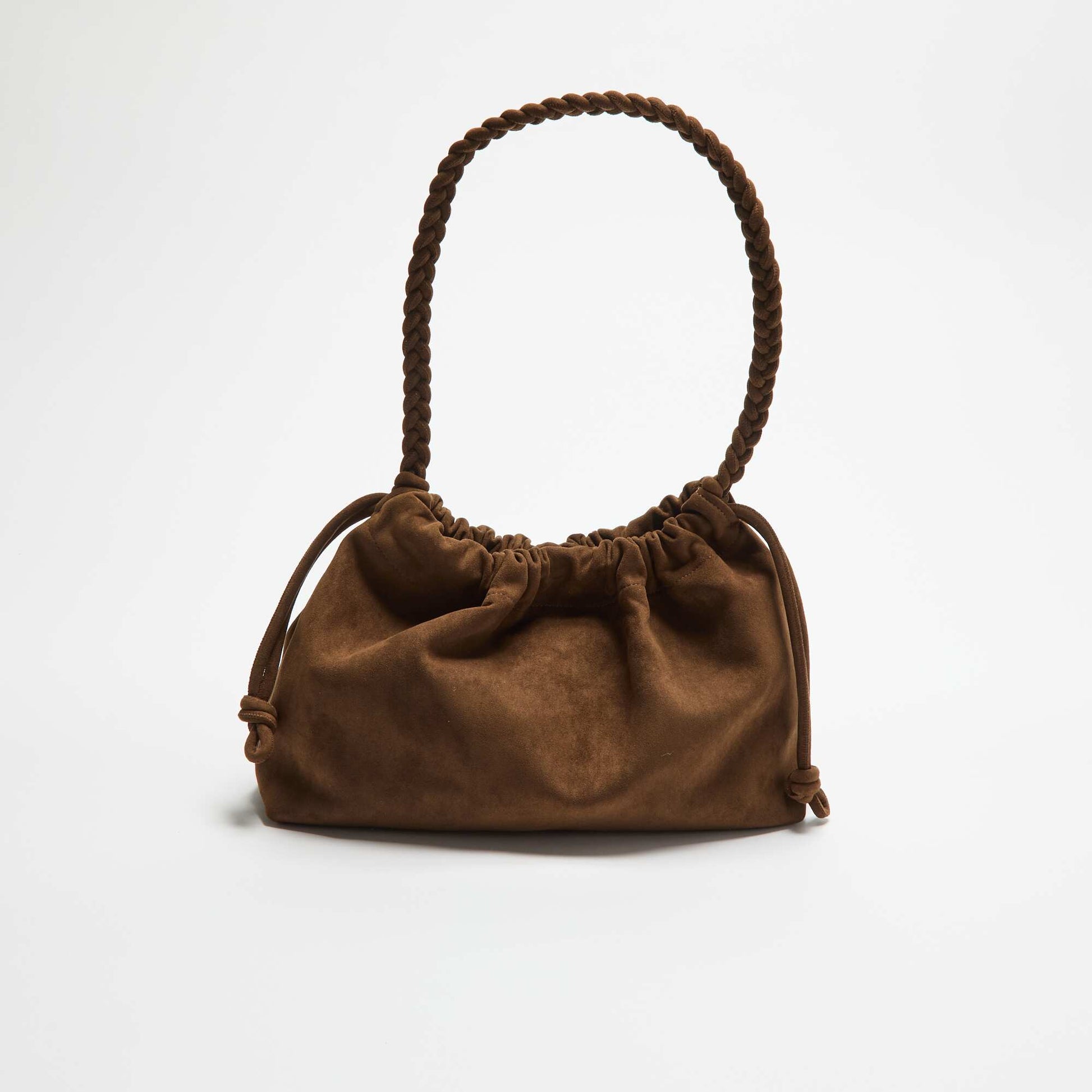 Faux Suede Bucket Bag KHAKI