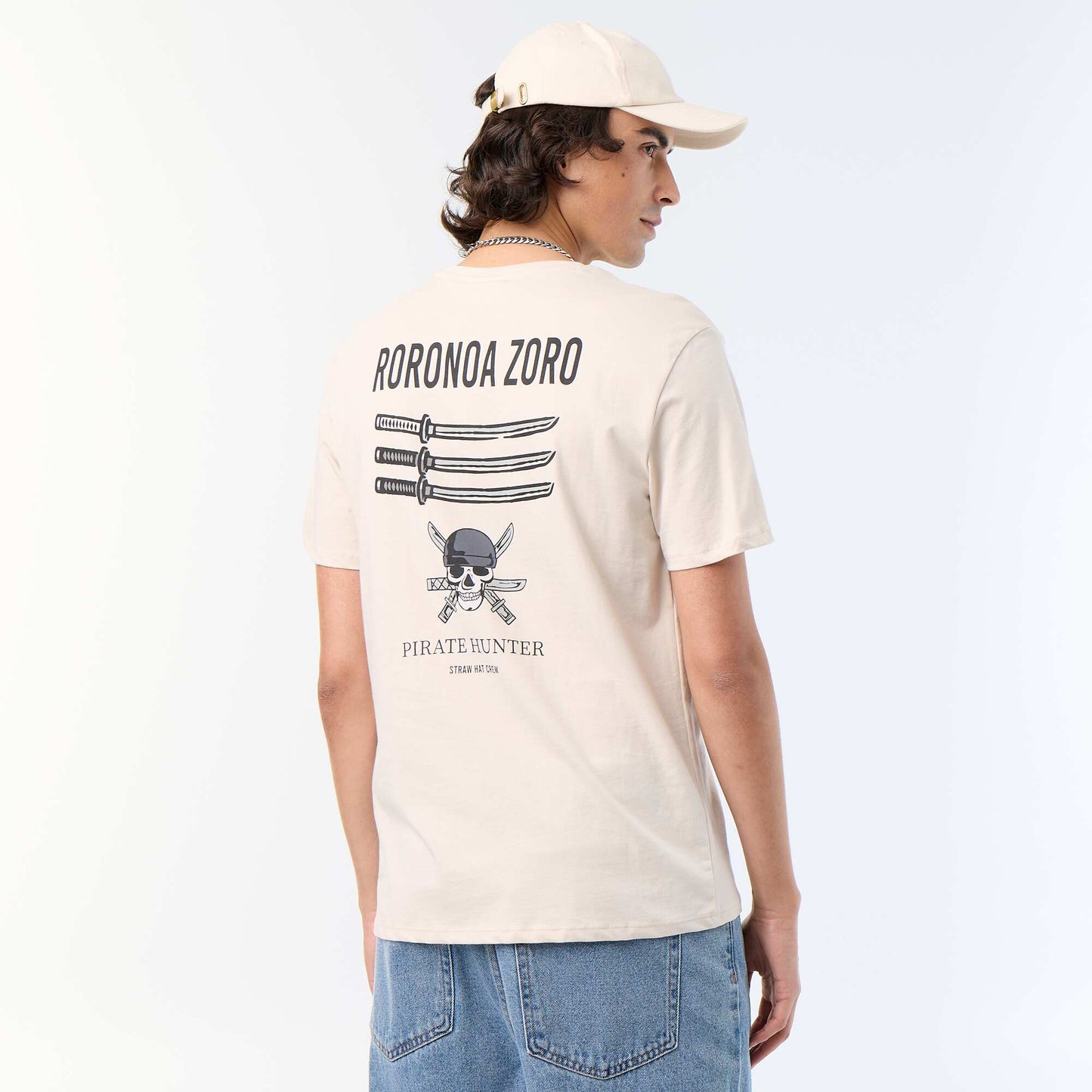Short-Sleeved 'One Piece' T-Shirt GREY