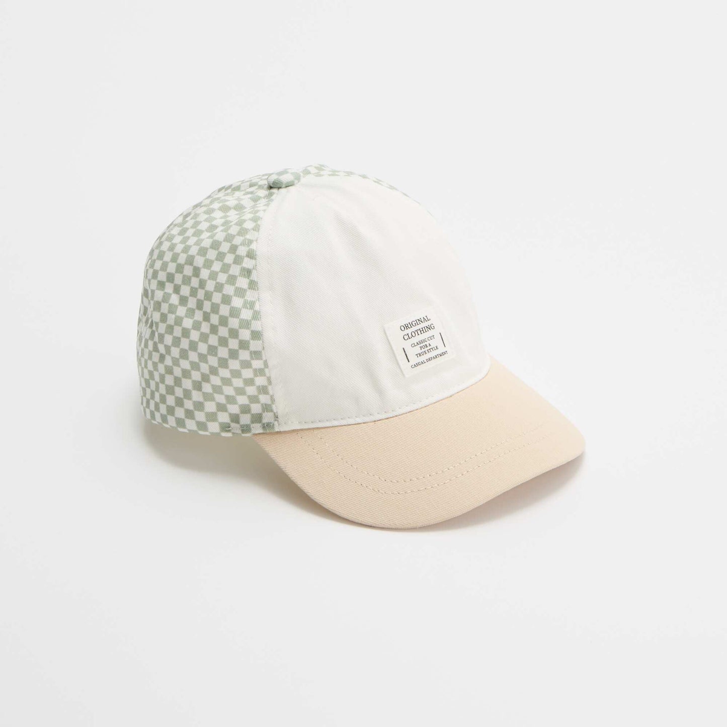Printed baseball style cap GREEN