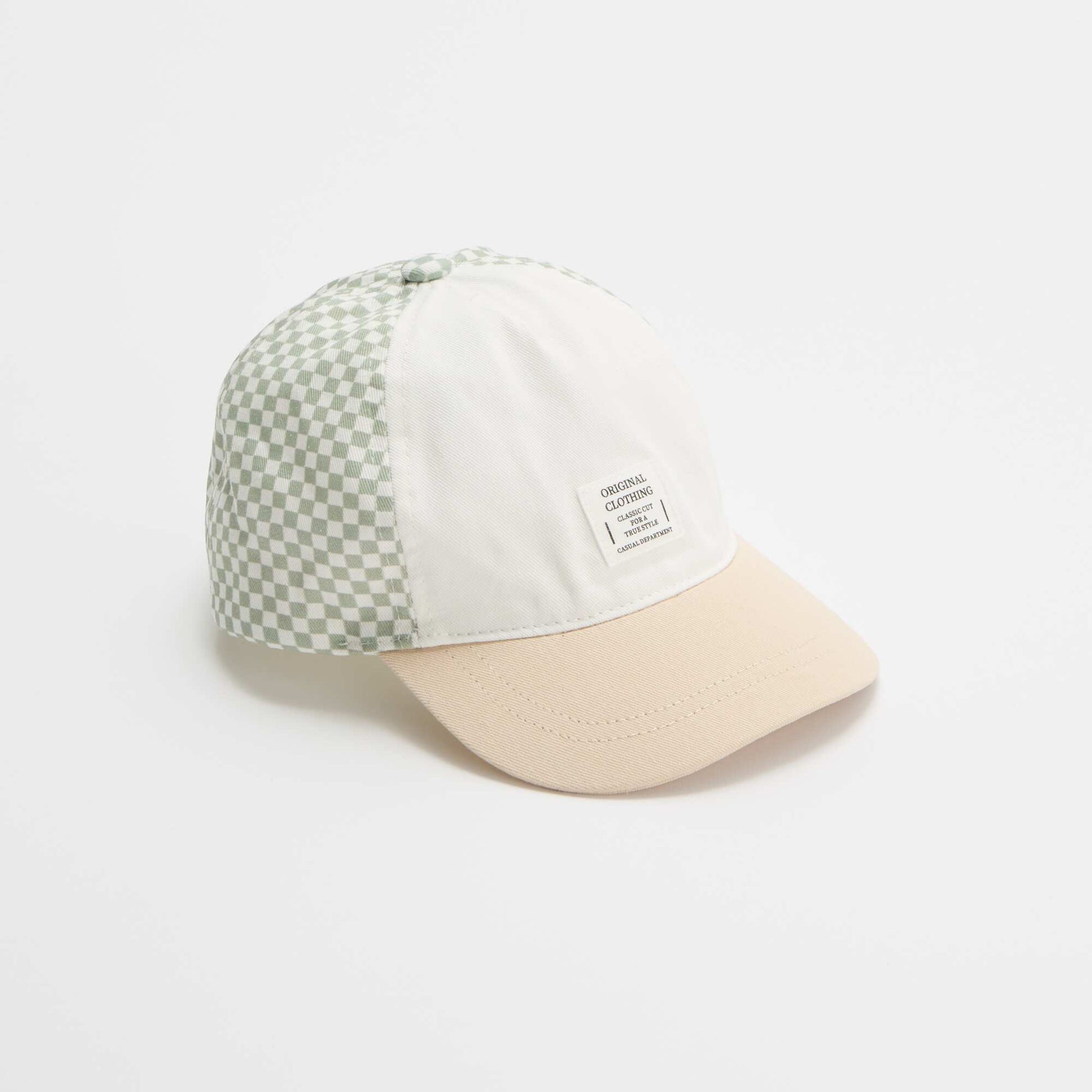 Printed baseball style cap GREEN
