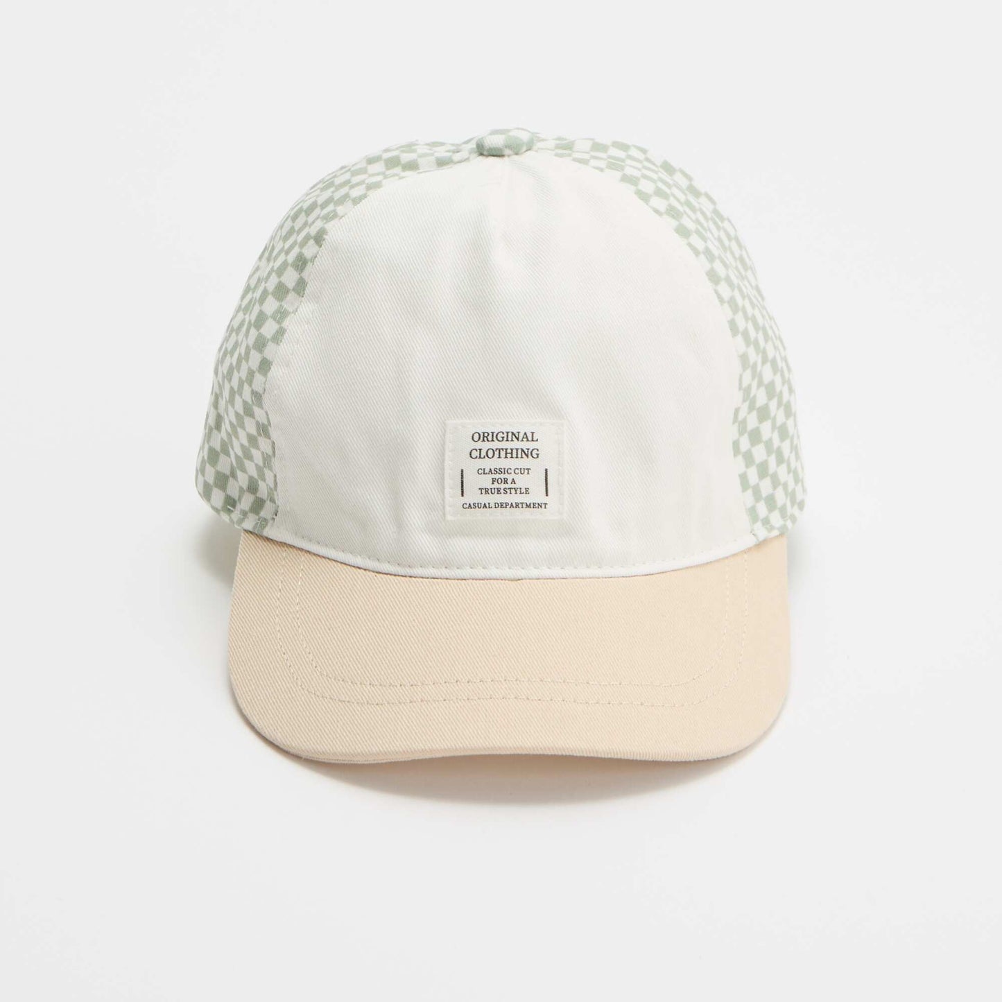 Printed baseball style cap GREEN