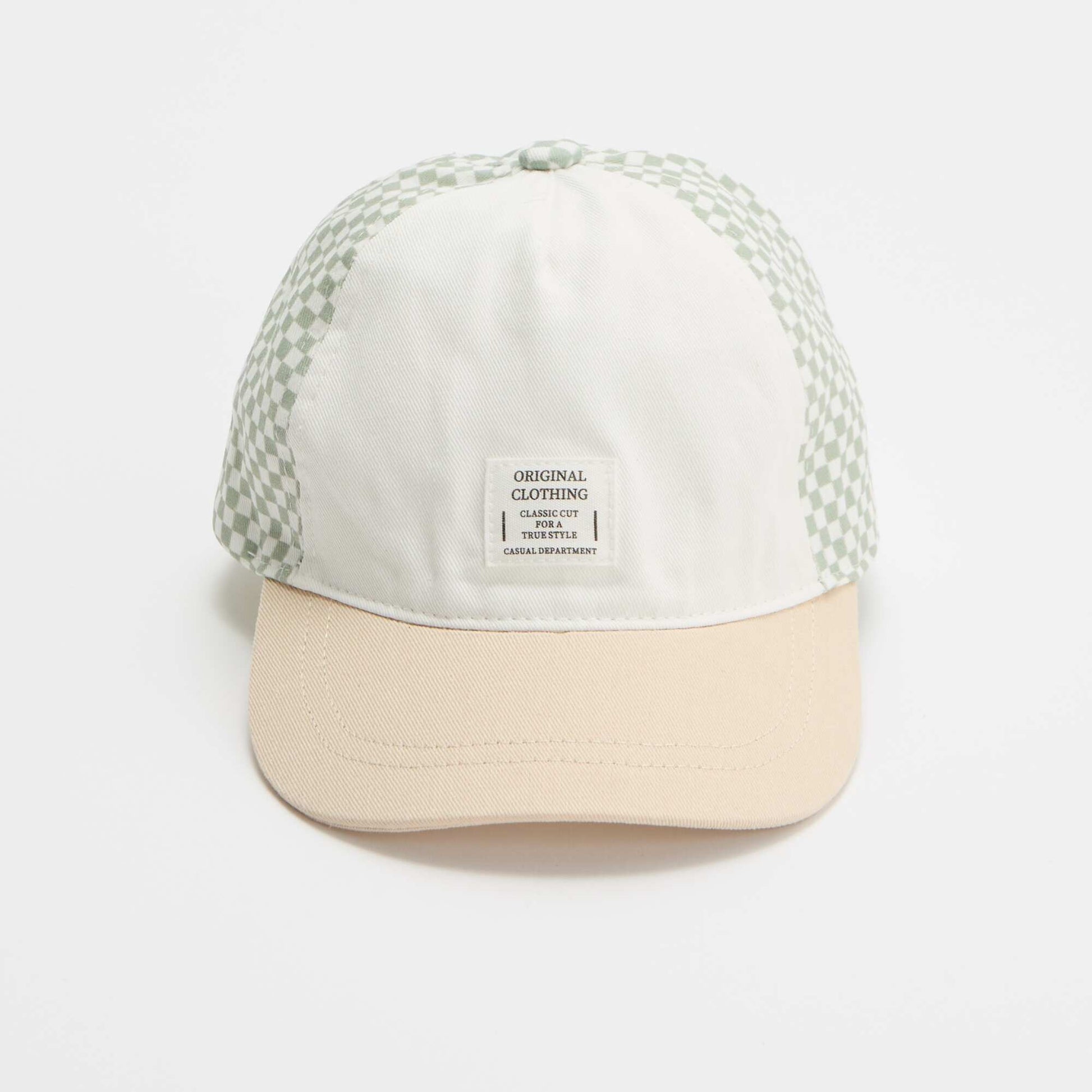 Printed baseball style cap GREEN