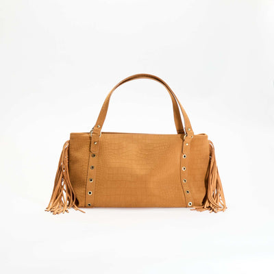 Fringed Hobo Bag BEIGE