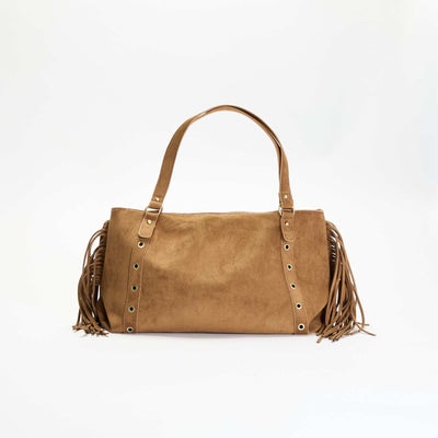 Fringed Hobo Bag KHAKI