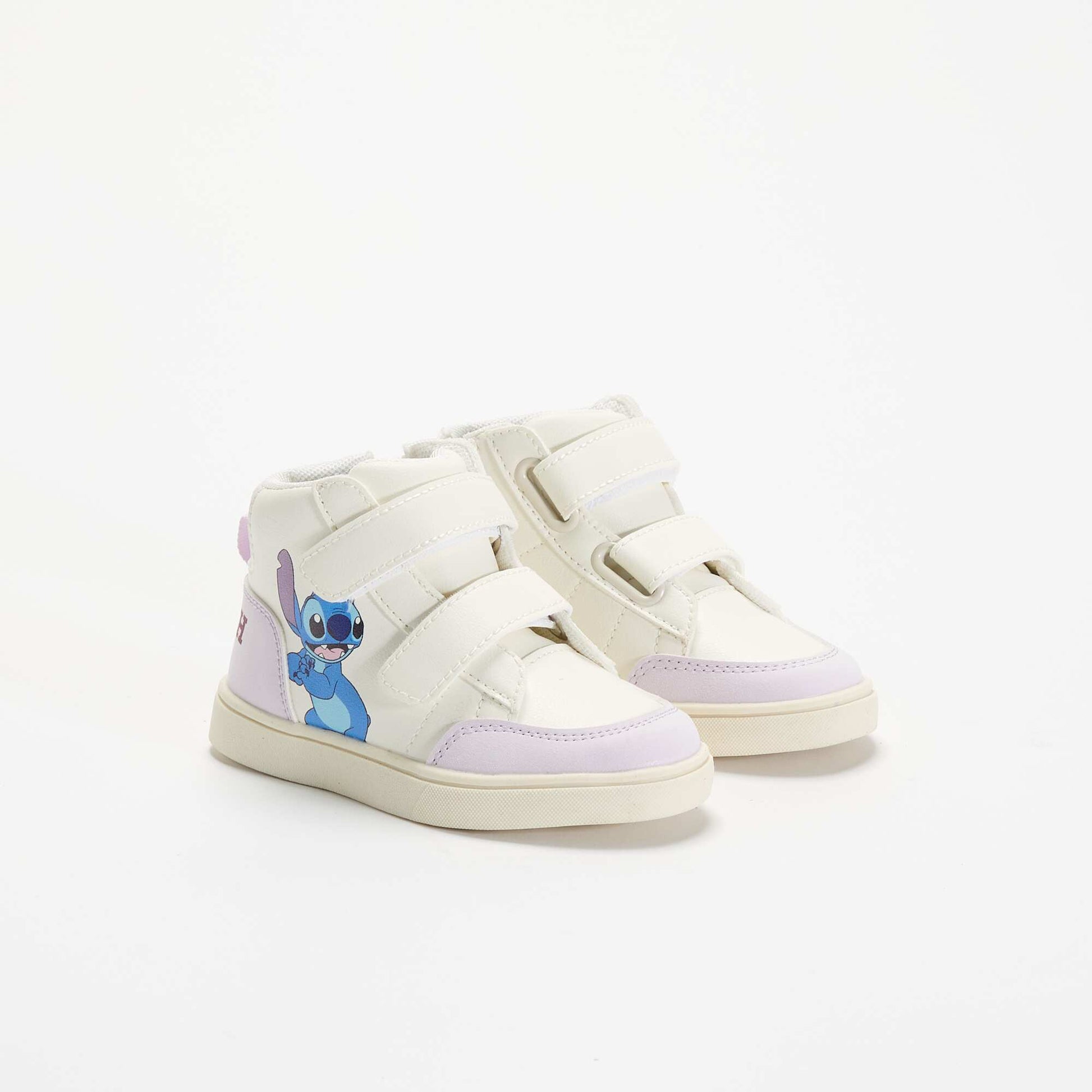 'Stitch' 'Disney' High-Top Trainers with Hook-and-Loop Straps PURPLE