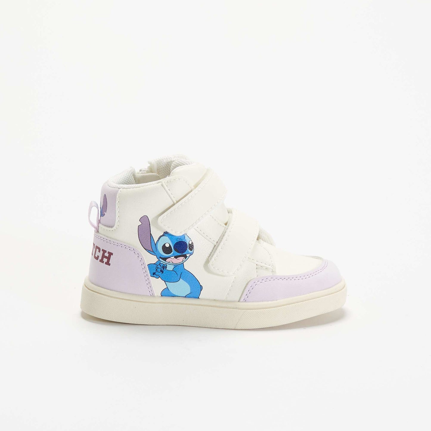 'Stitch' 'Disney' High-Top Trainers with Hook-and-Loop Straps PURPLE