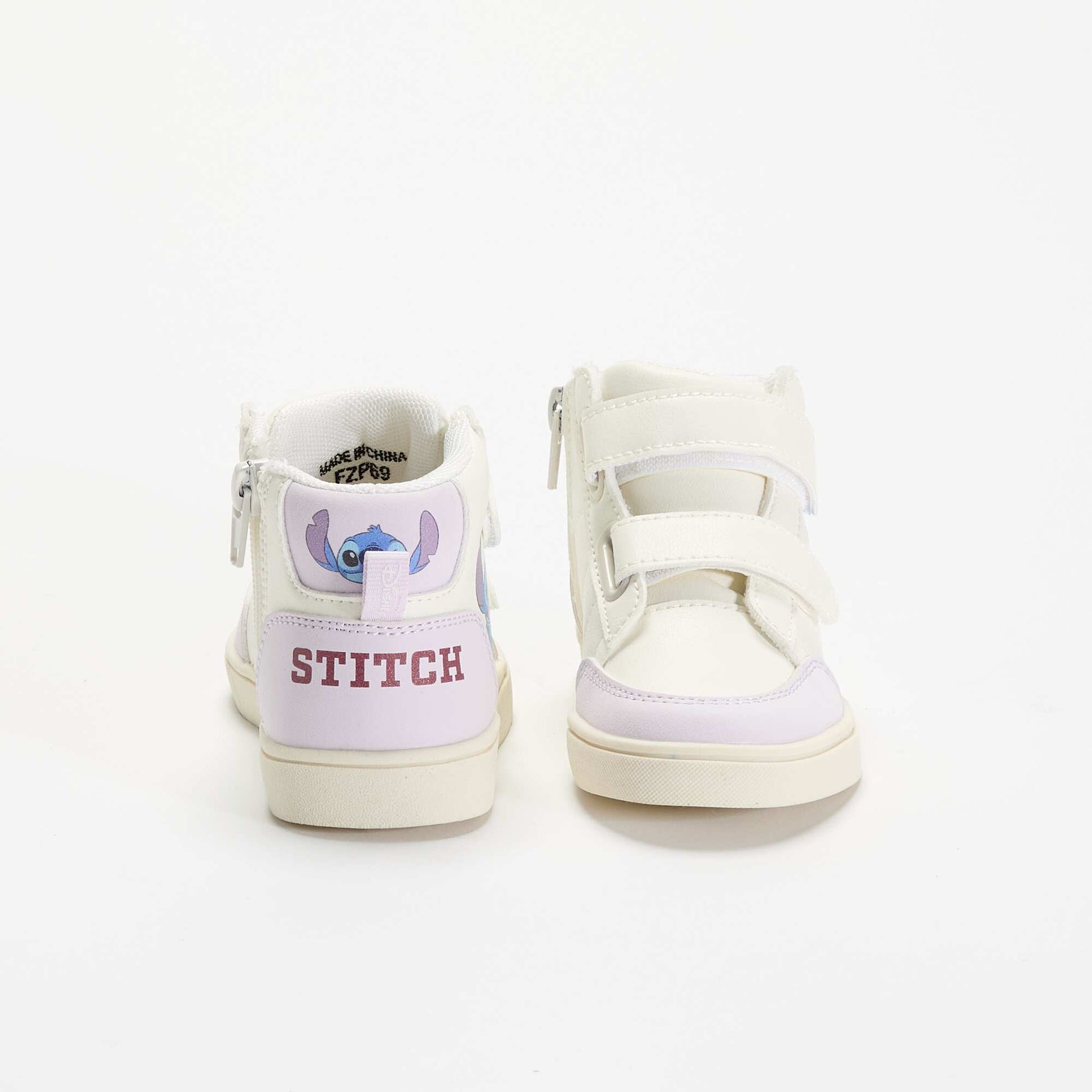 'Stitch' 'Disney' High-Top Trainers with Hook-and-Loop Straps PURPLE