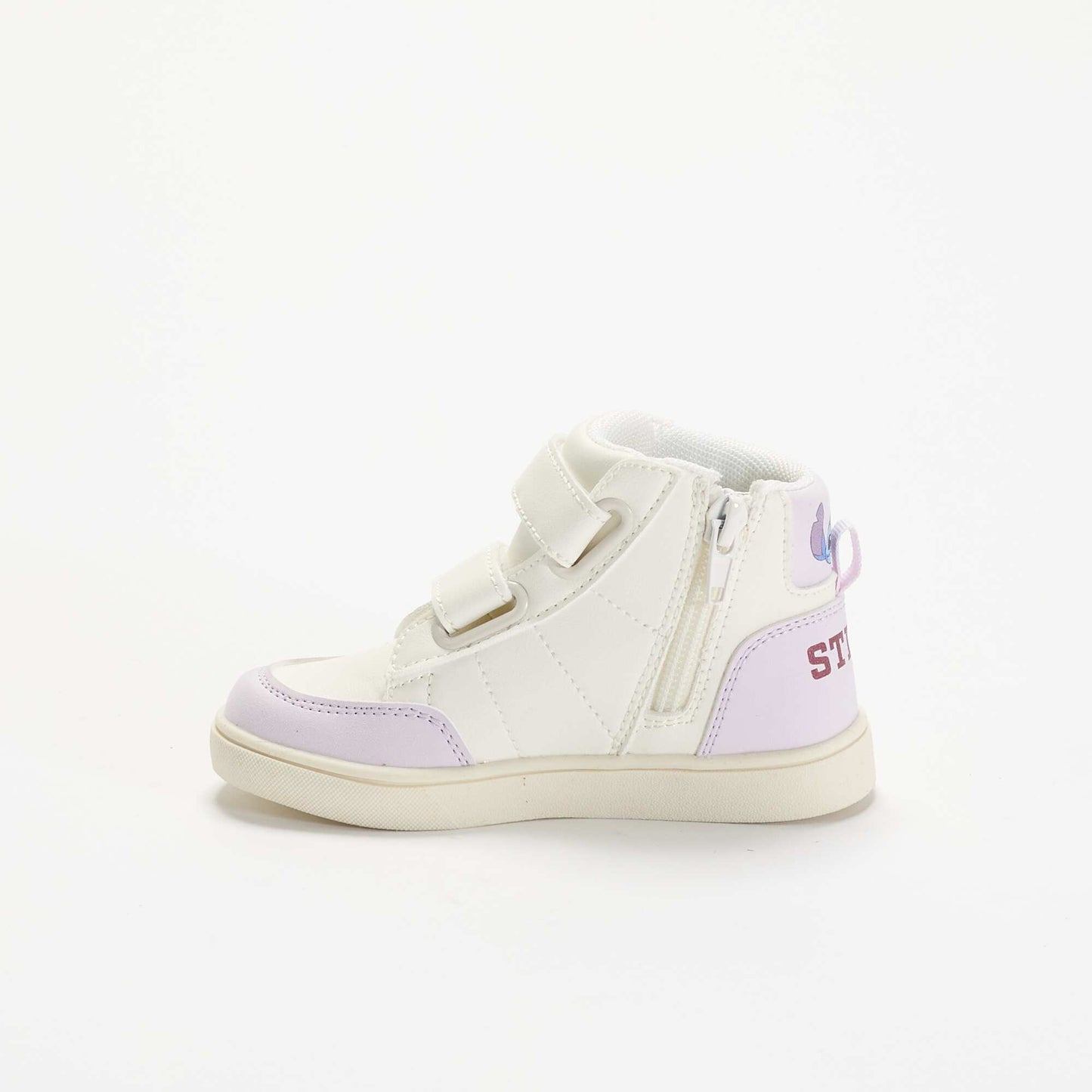 'Stitch' 'Disney' High-Top Trainers with Hook-and-Loop Straps PURPLE