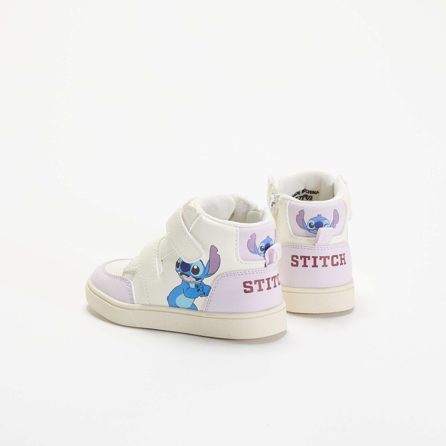 'Stitch' 'Disney' High-Top Trainers with Hook-and-Loop Straps PURPLE