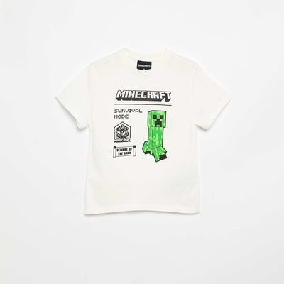 'Minecraft' Short-Sleeved T-shirt WHITE