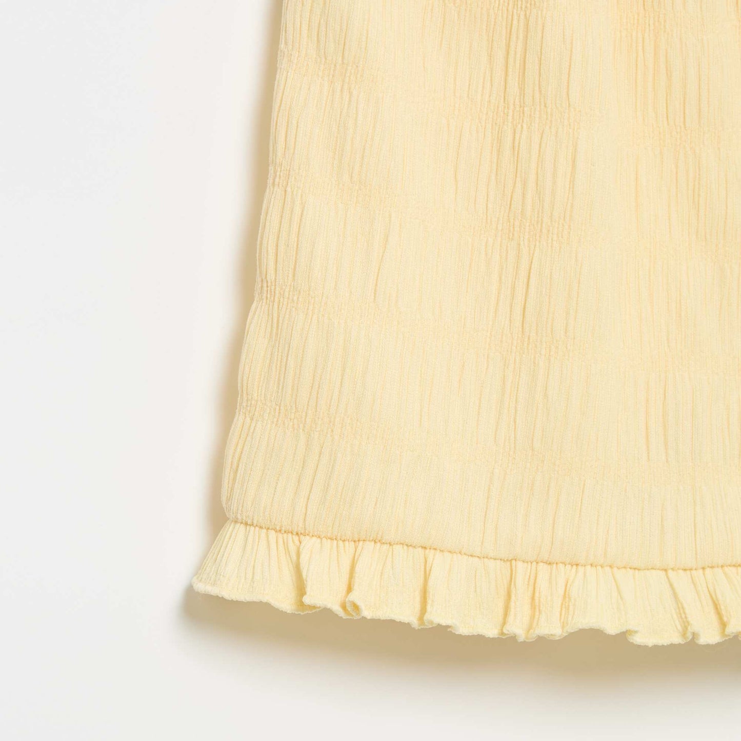 Solid Waffle Knit Shorts YELLOW