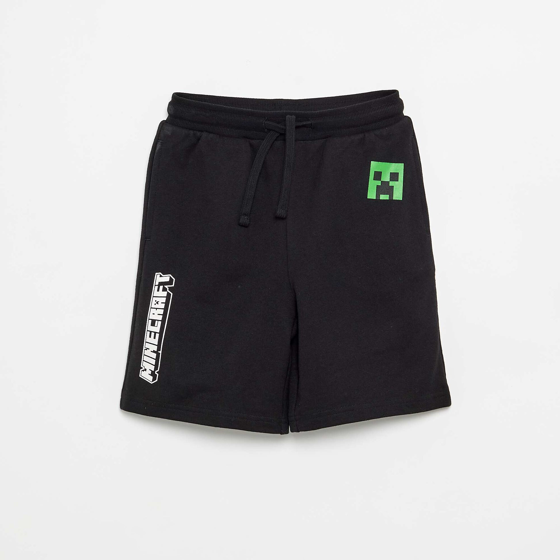 'Minecraft' unbrushed fleece shorts BLACK