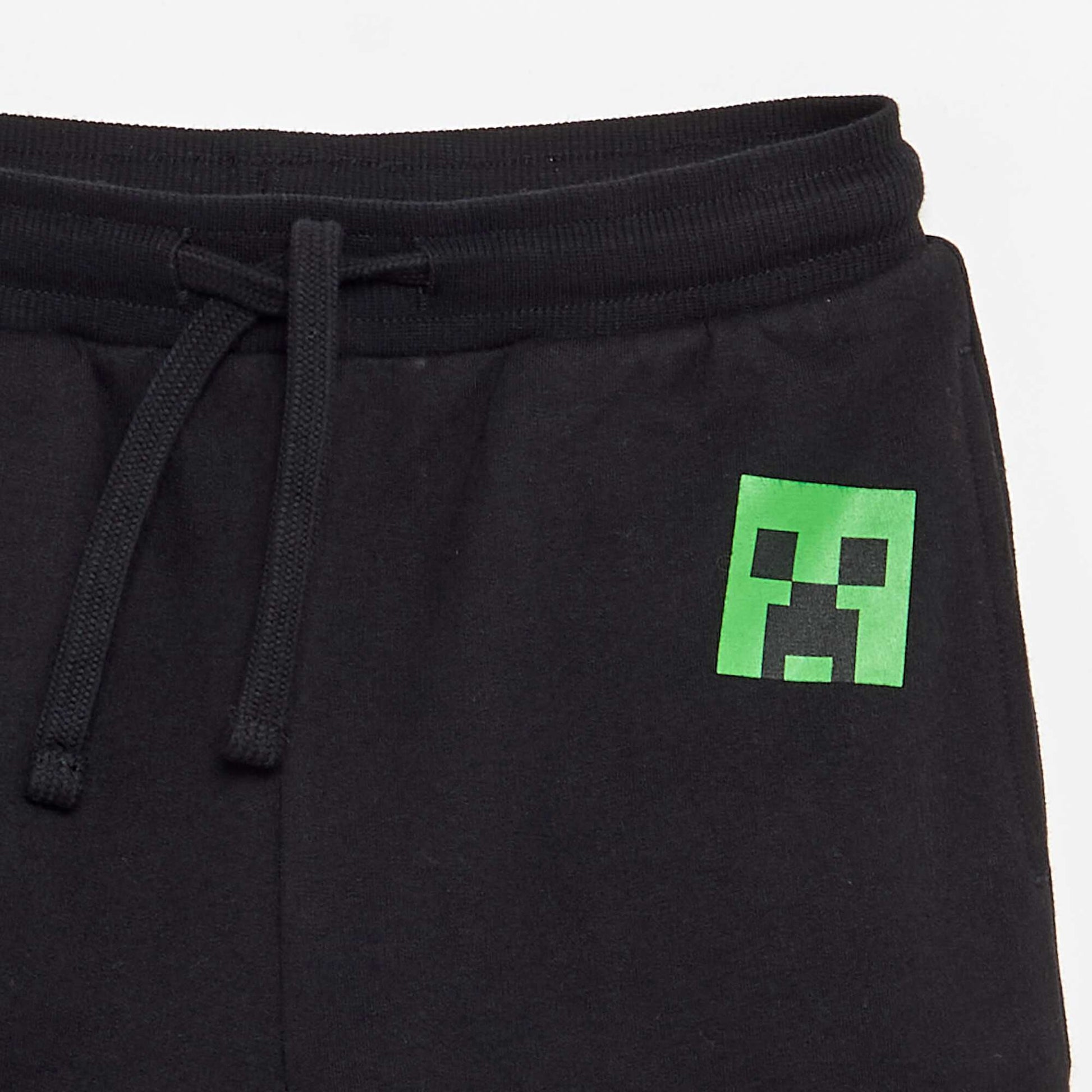 'Minecraft' unbrushed fleece shorts BLACK