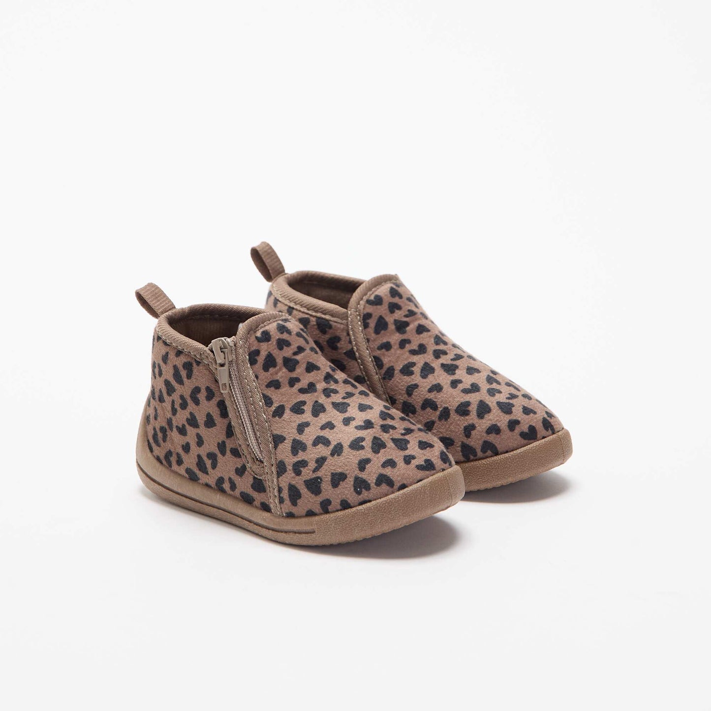 Leopard Print Bootie Slippers BROWN
