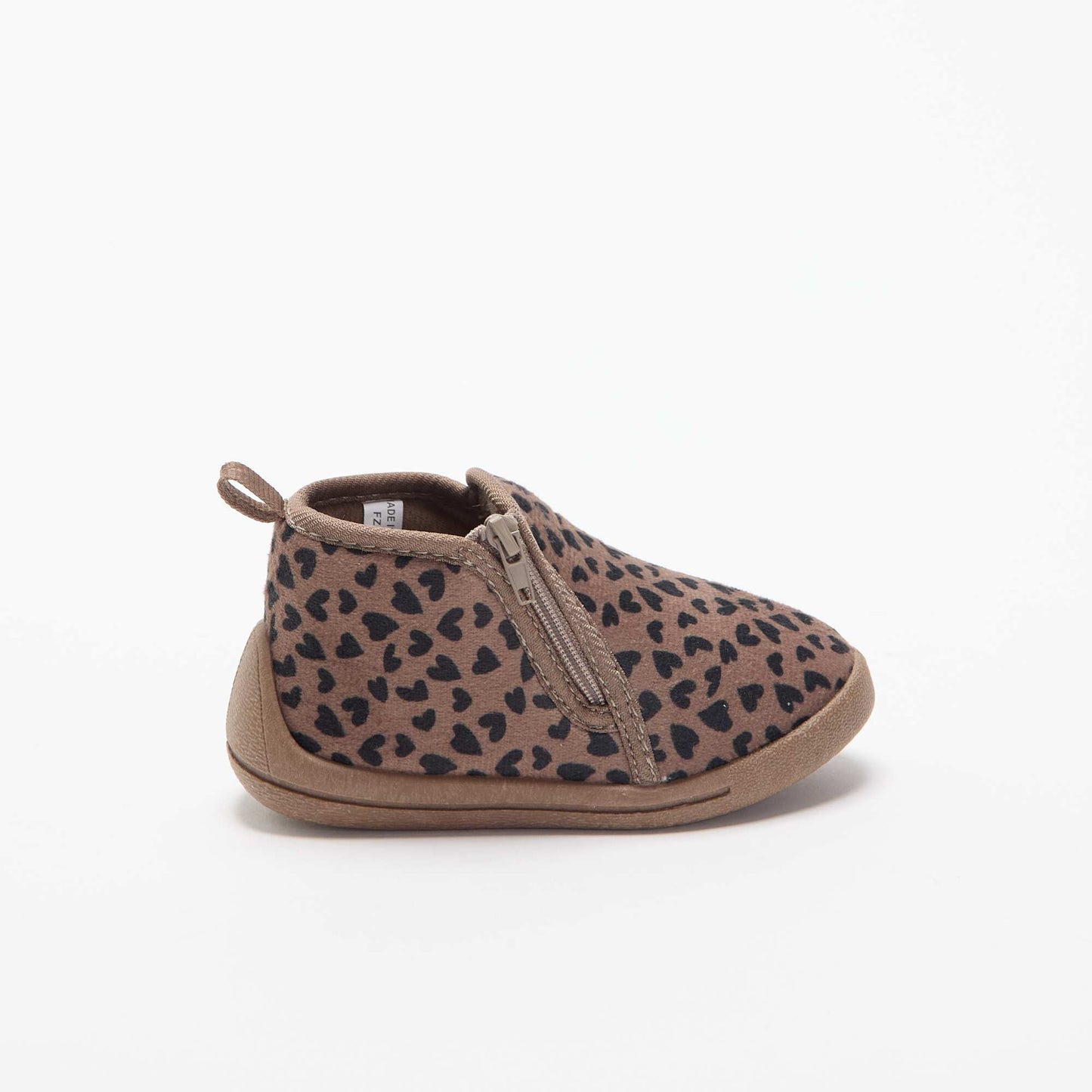 Leopard Print Bootie Slippers BROWN
