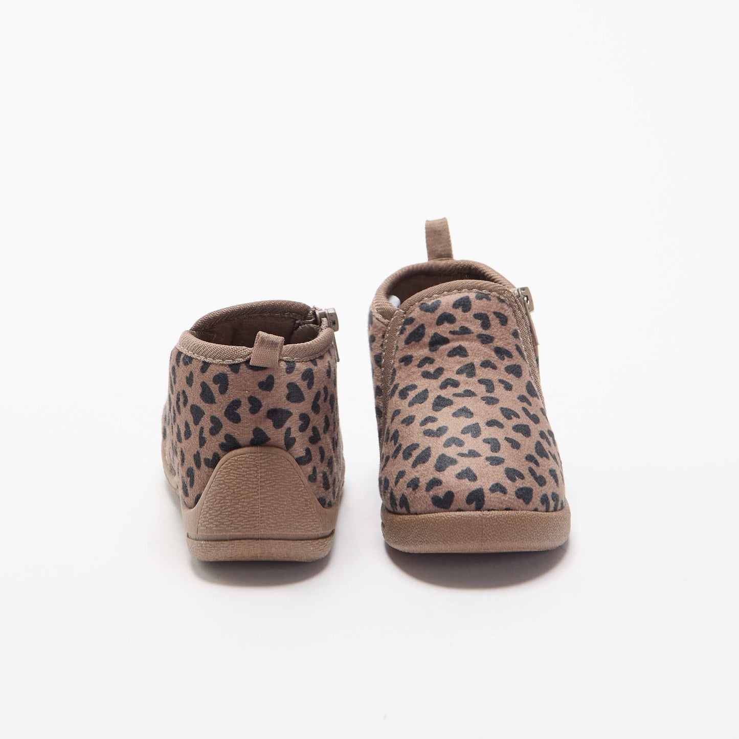 Leopard Print Bootie Slippers BROWN