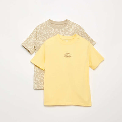 2-Pack Printed Short-Sleeved T-shirts YELLOW