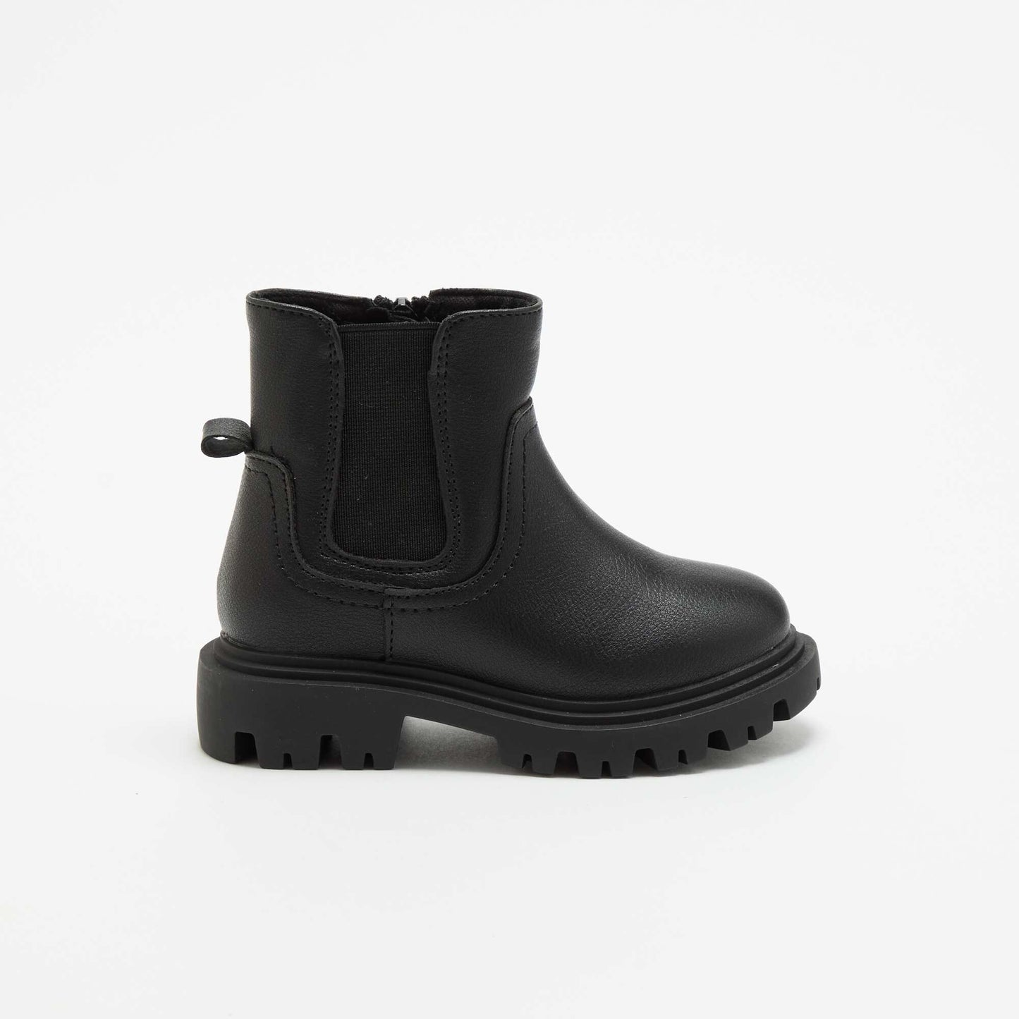 Faux Leather Boots BLACK