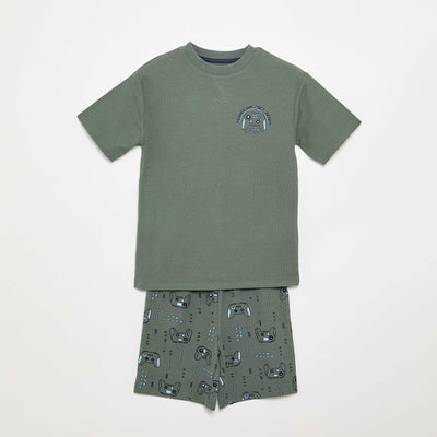 2-piece cotton short pyjamas GREEN
