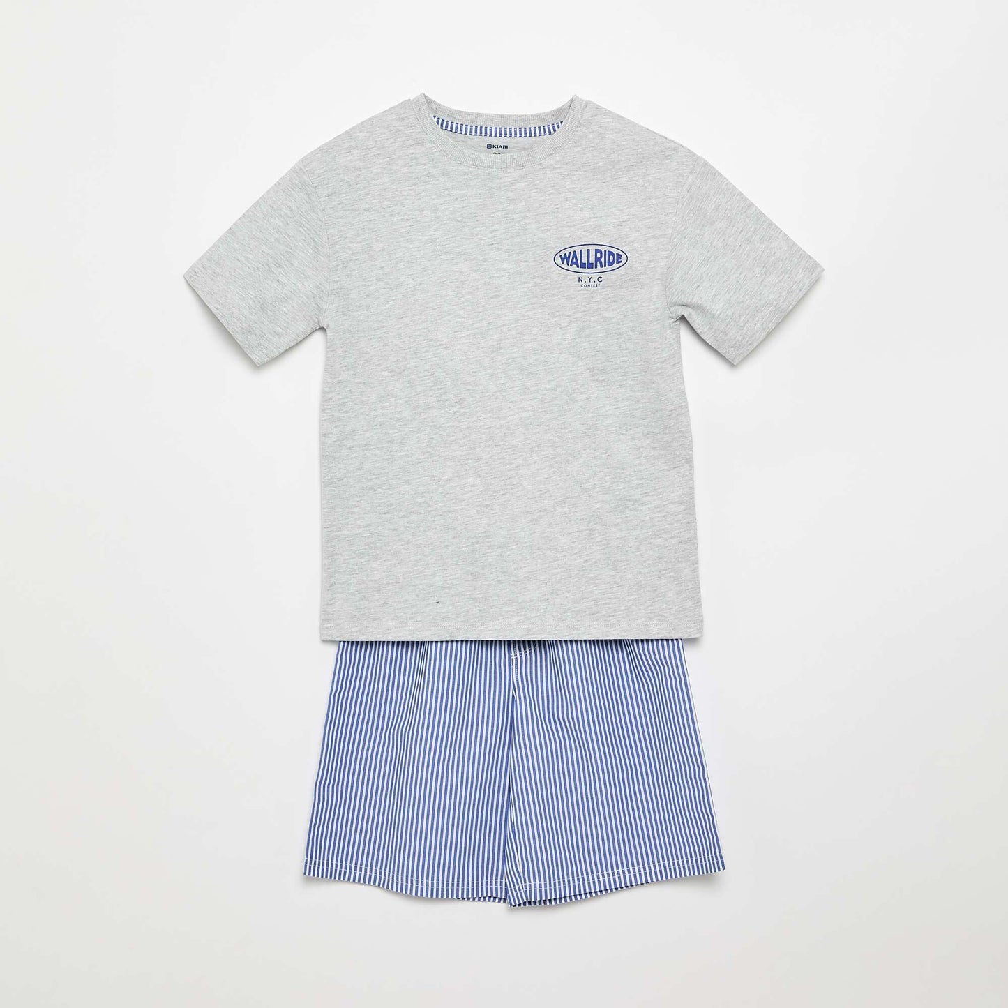 2-piece cotton shortie pyjamas BLUE