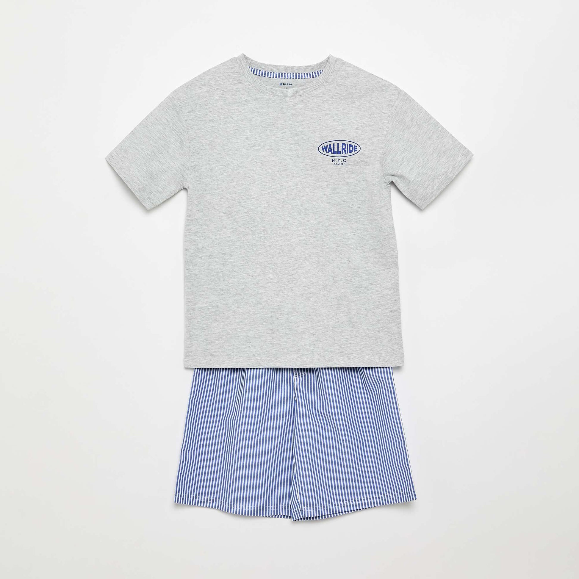 2-piece cotton shortie pyjamas BLUE