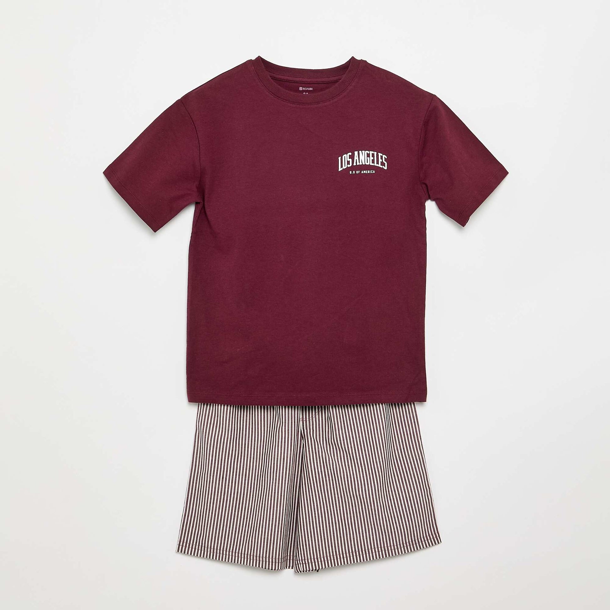 2-piece cotton shortie pyjamas RED