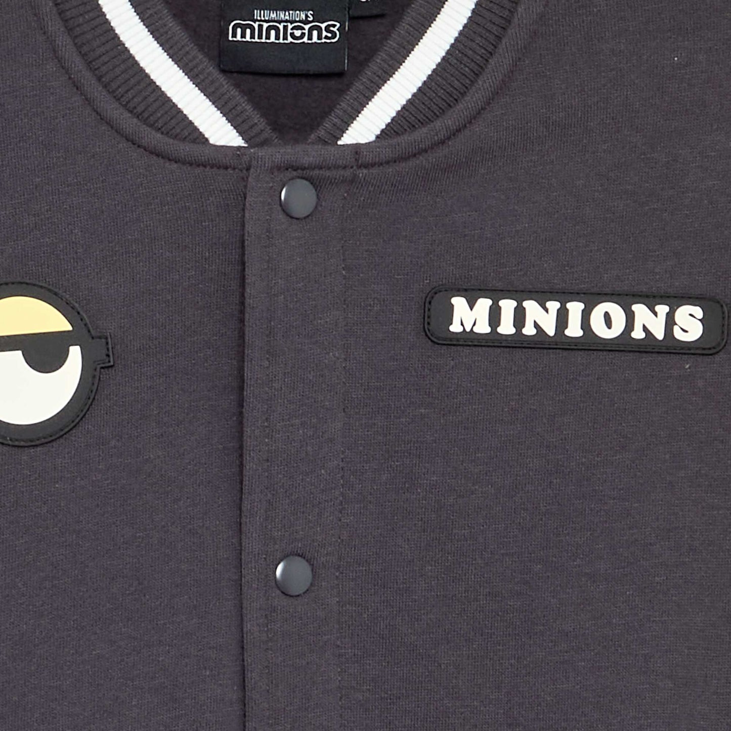 Minions' Buttoned Fleece Sweatshirt BLACK
